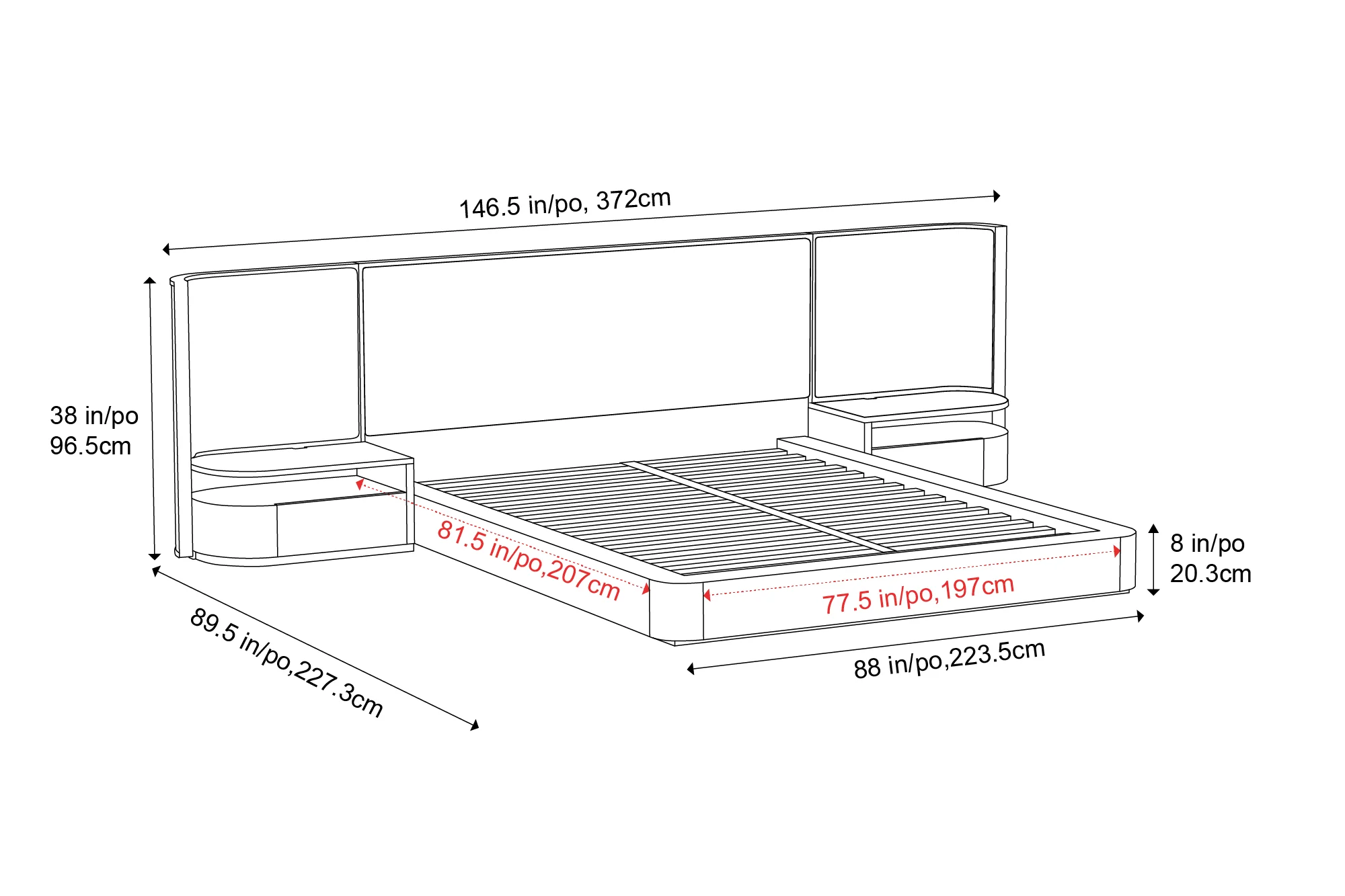 Gianna Wood Bed Frame - Image 11