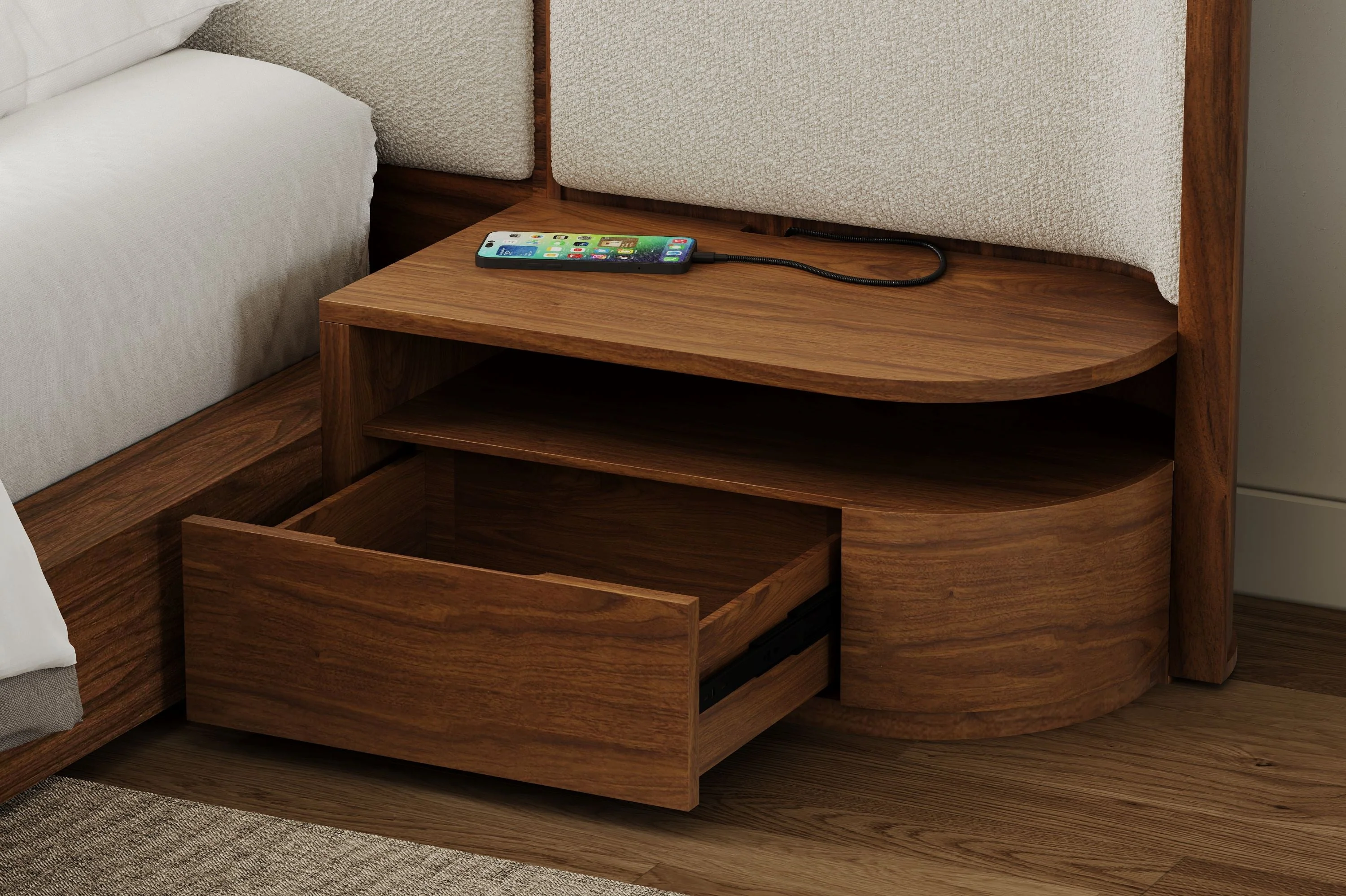 Gianna Wood Bed Frame - Image 13