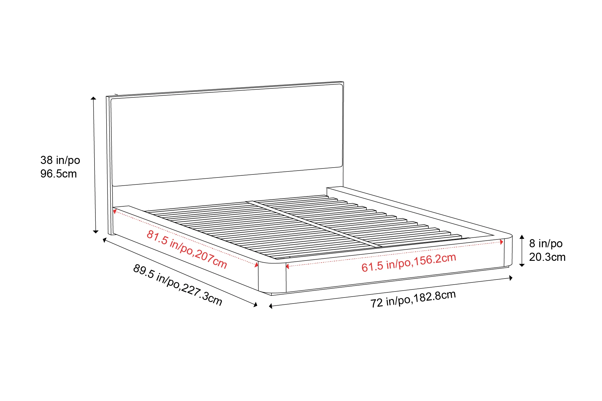 Gianna Wood Bed Frame - Image 19