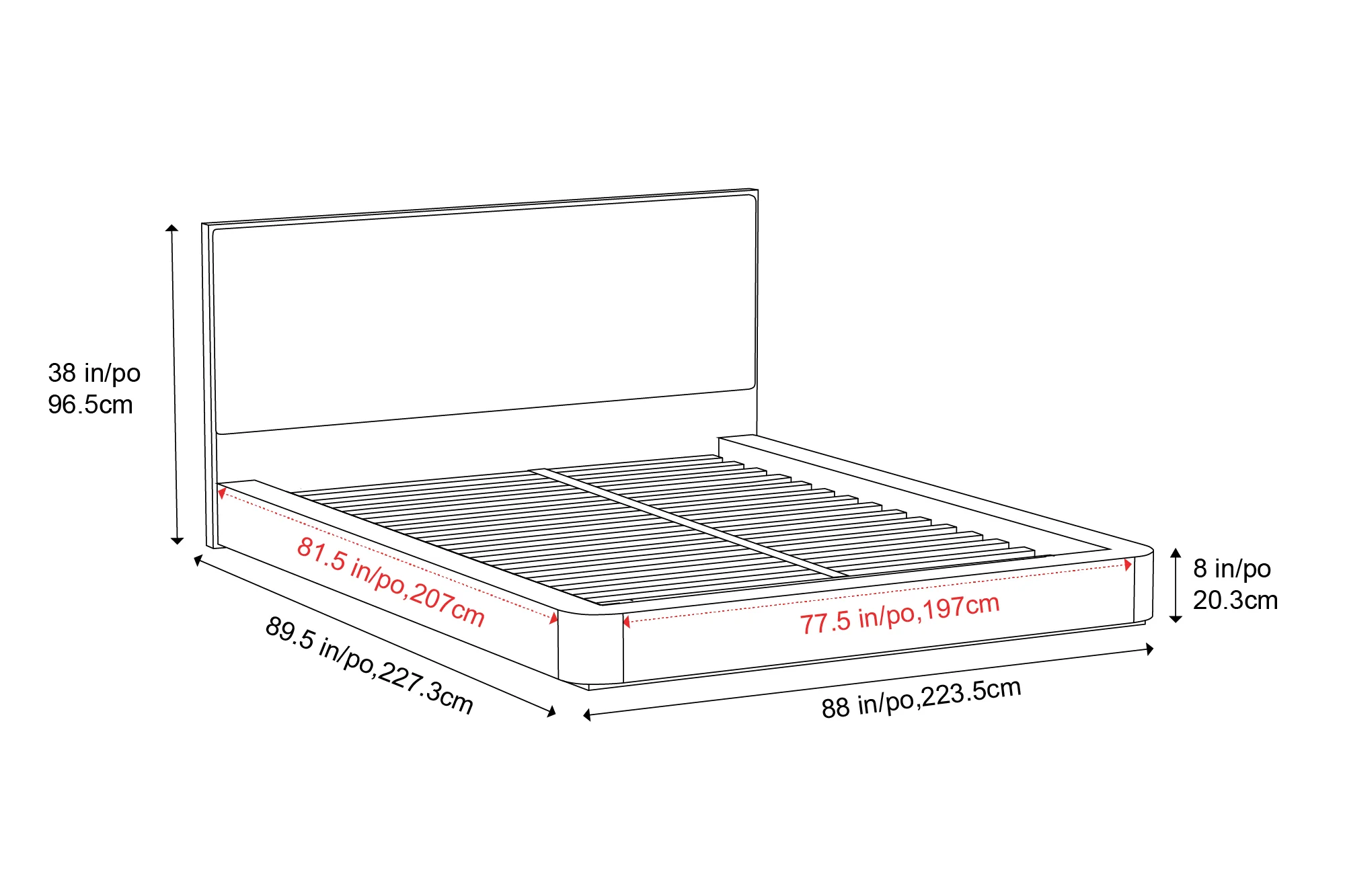 Gianna Wood Bed Frame - Image 28