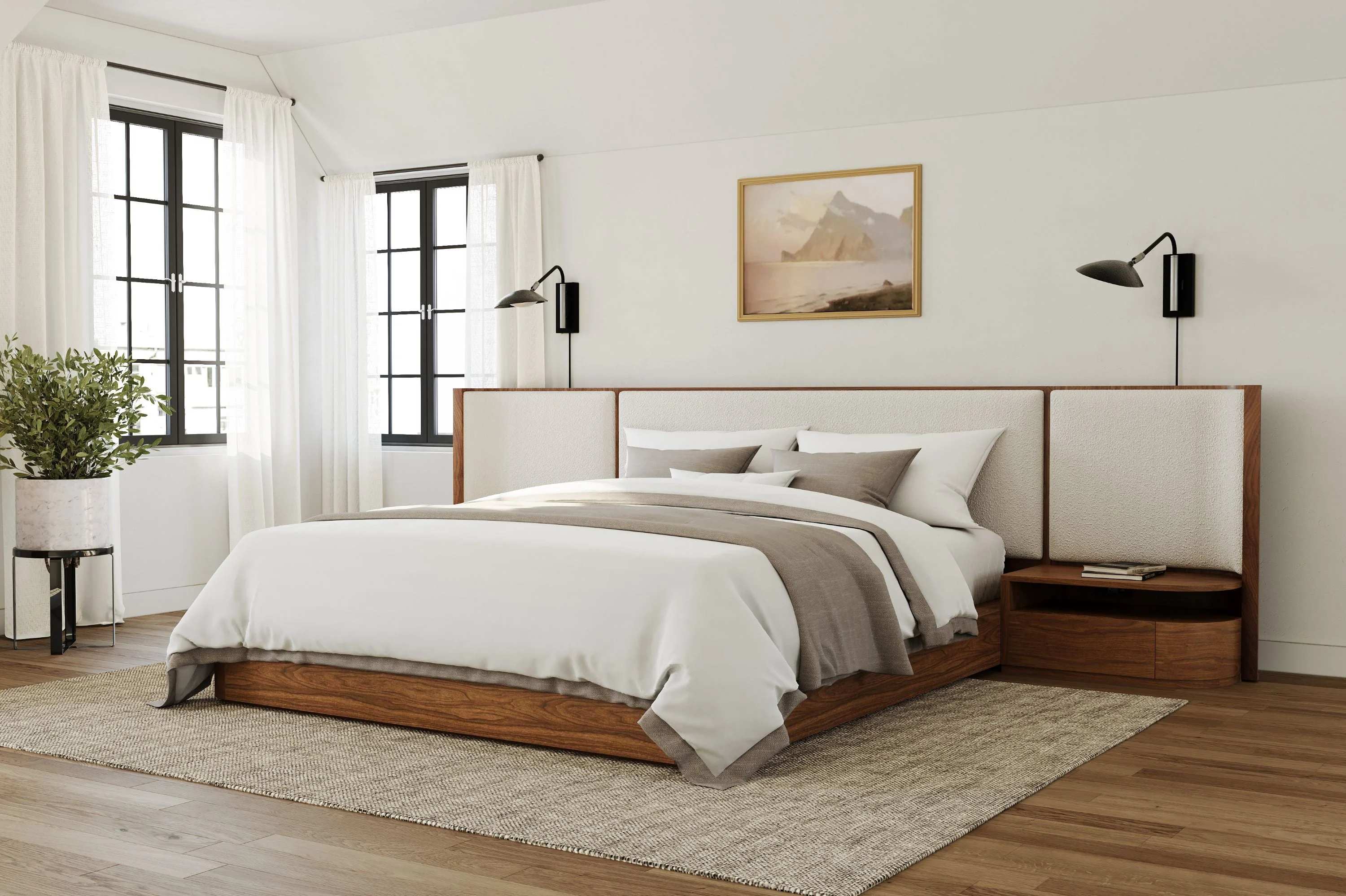 Gianna Wood Bed Frame - Image 4