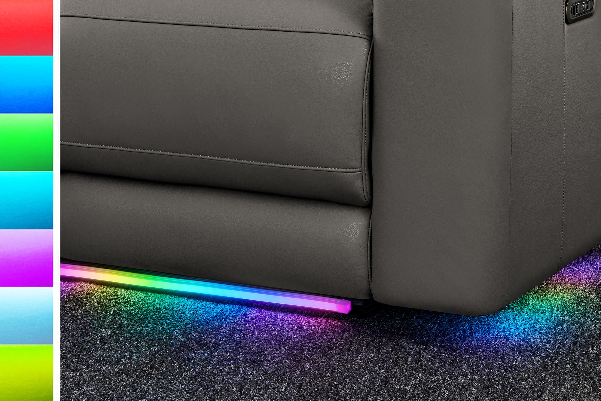 Harbour Immersive Audio Leather Dual Recliner Lounge with Heat & Massage & Ventilation - Image 13