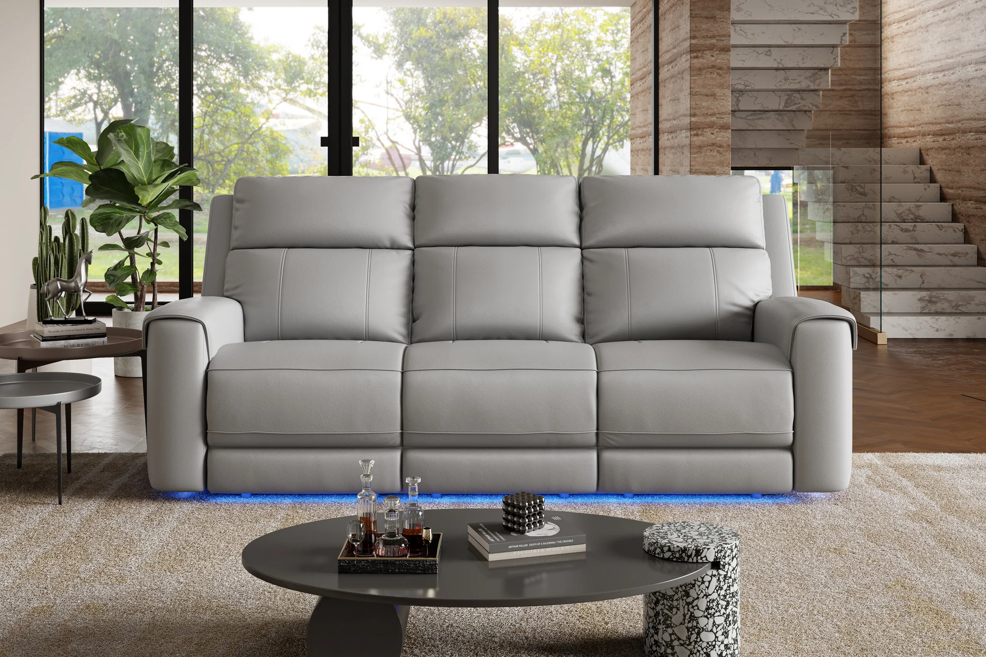 Harbour Immersive Audio Leather Dual Recliner Lounge with Heat & Massage & Ventilation - Image 3