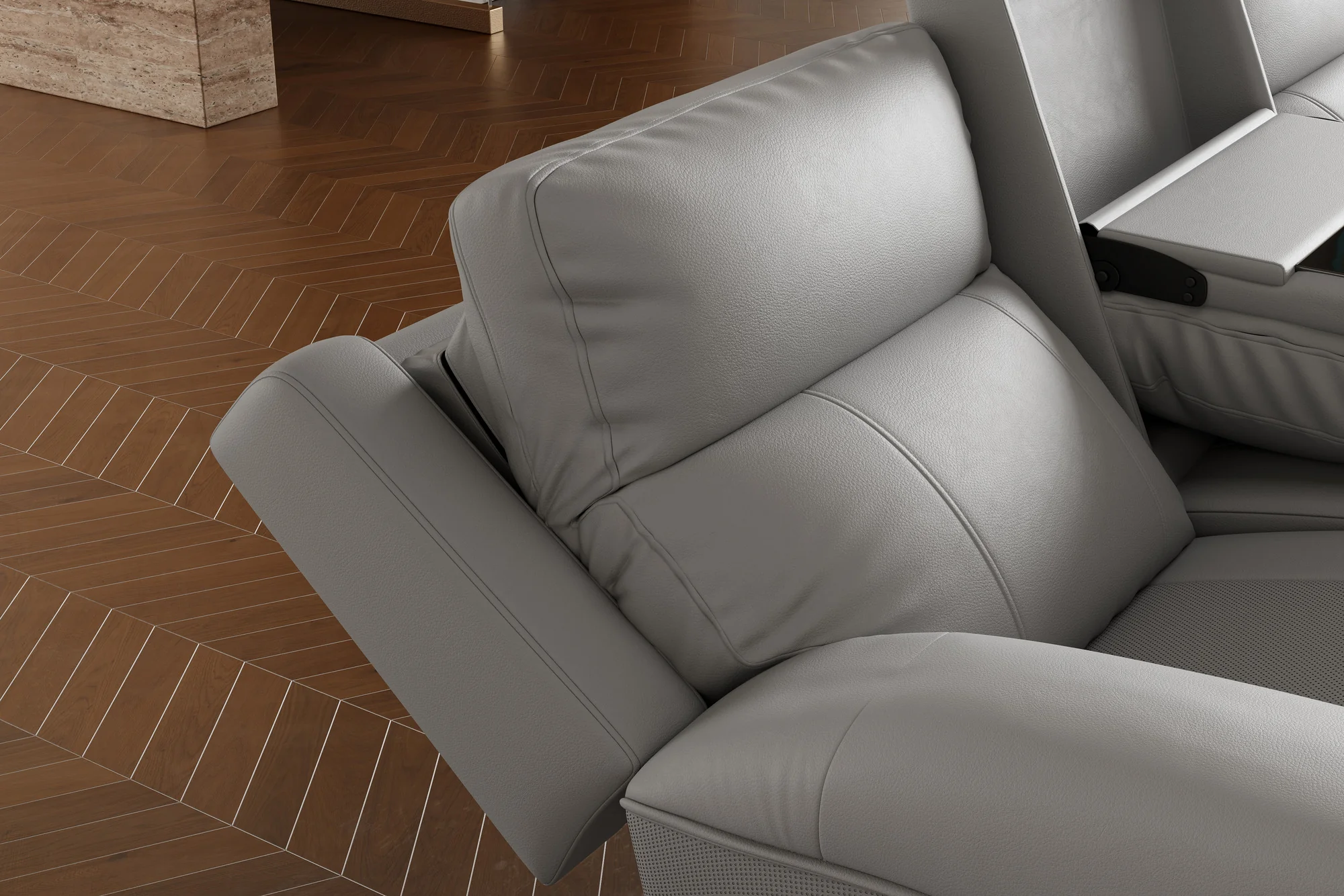 Harbour Immersive Audio Leather Dual Recliner Lounge with Heat & Massage & Ventilation - Image 5