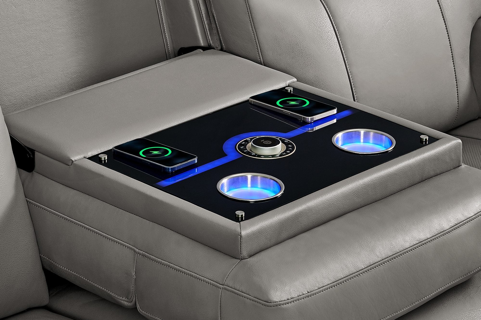 Harbour Immersive Audio Leather Dual Recliner Lounge with Heat & Massage & Ventilation - Image 7