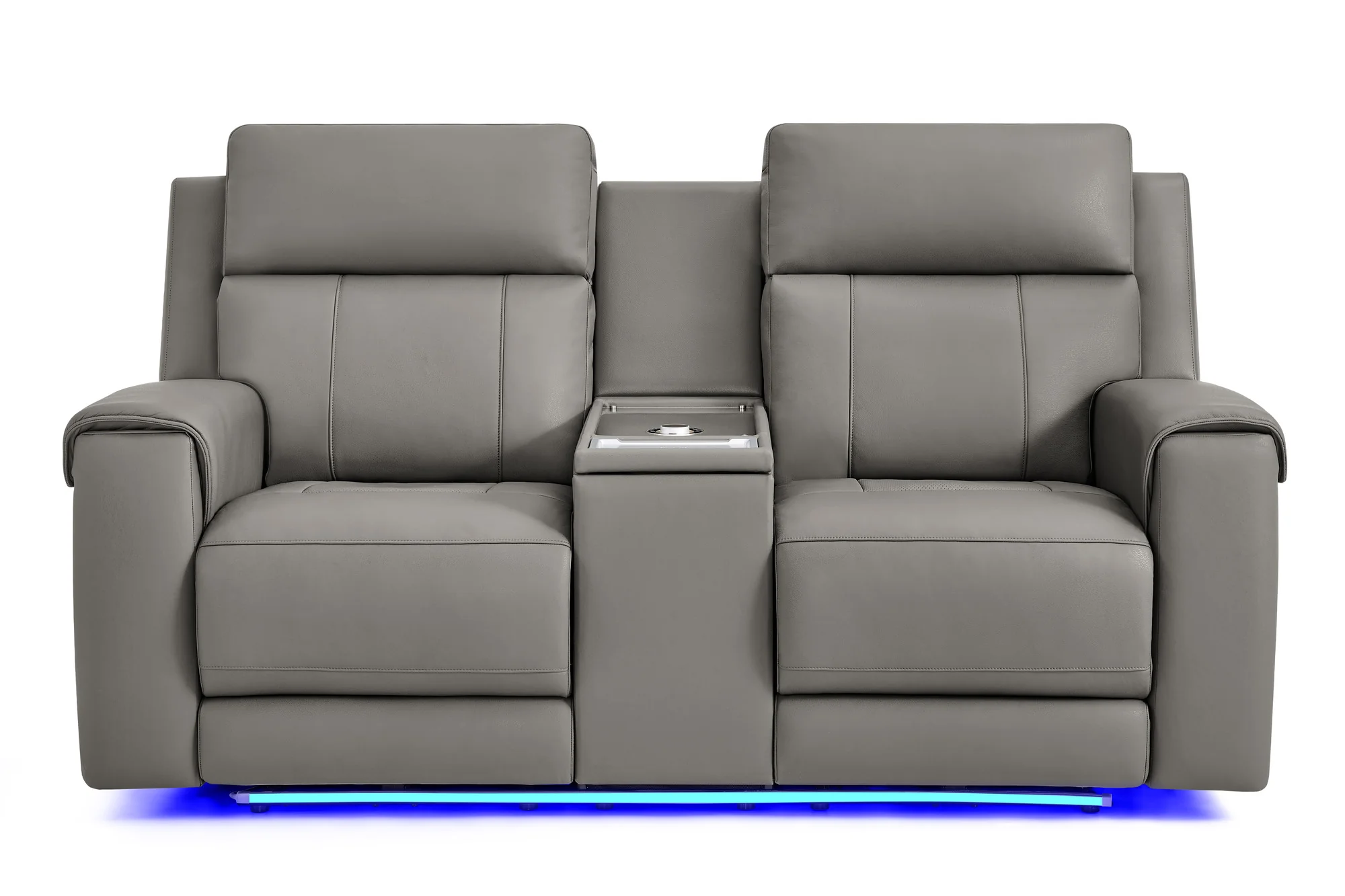 Harbour Immersive Audio Leather Dual Recliner Loveseat Lounge with Heat & Massage & Ventilation - Image 14