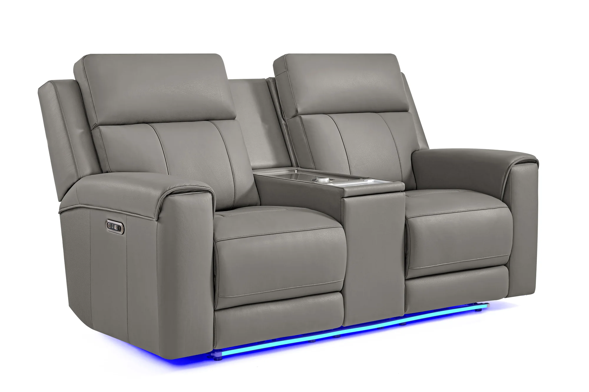 Harbour Immersive Audio Leather Dual Recliner Loveseat Lounge with Heat & Massage & Ventilation - Image 15