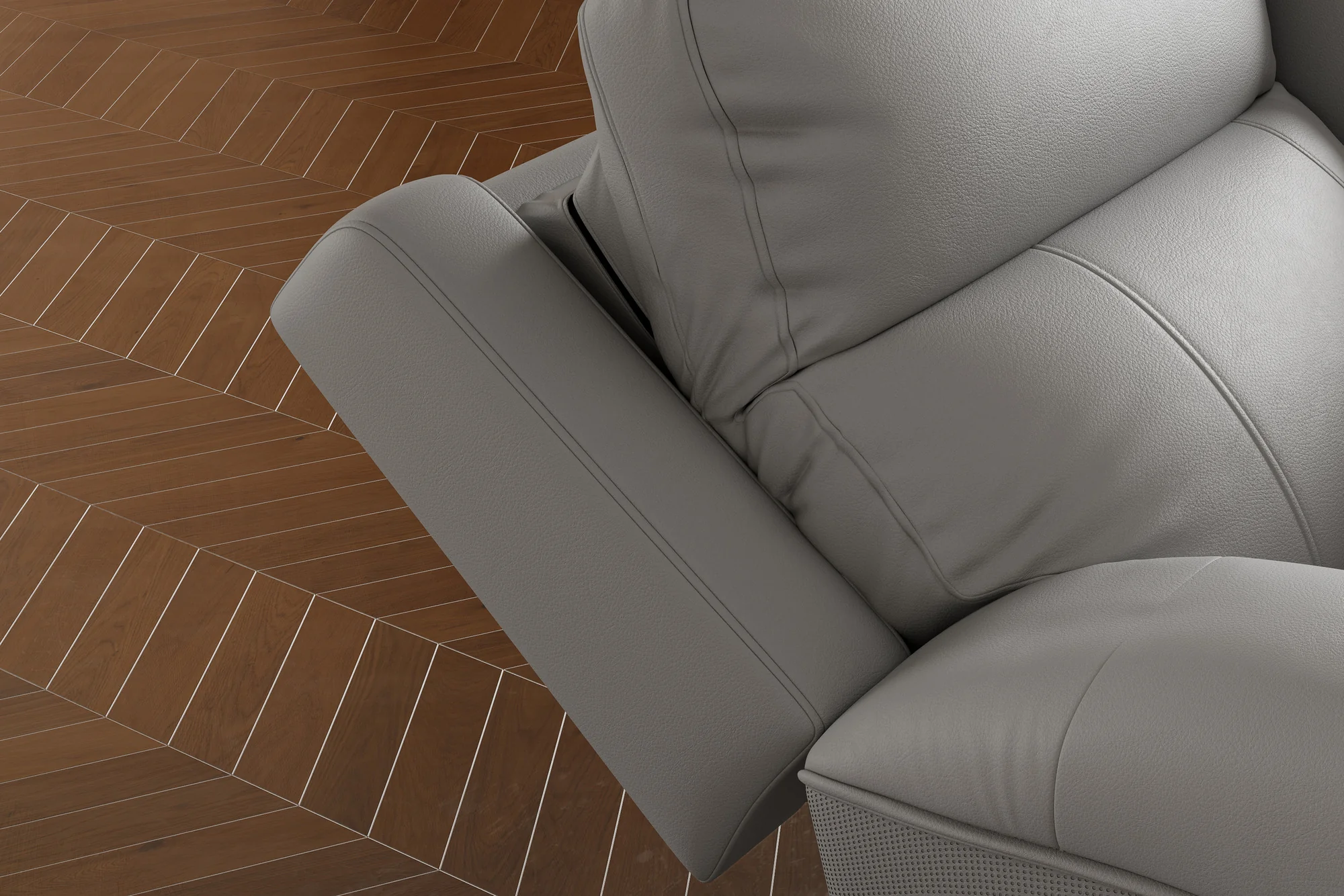 Harbour Immersive Audio Leather Dual Recliner Loveseat Lounge with Heat & Massage & Ventilation - Image 5