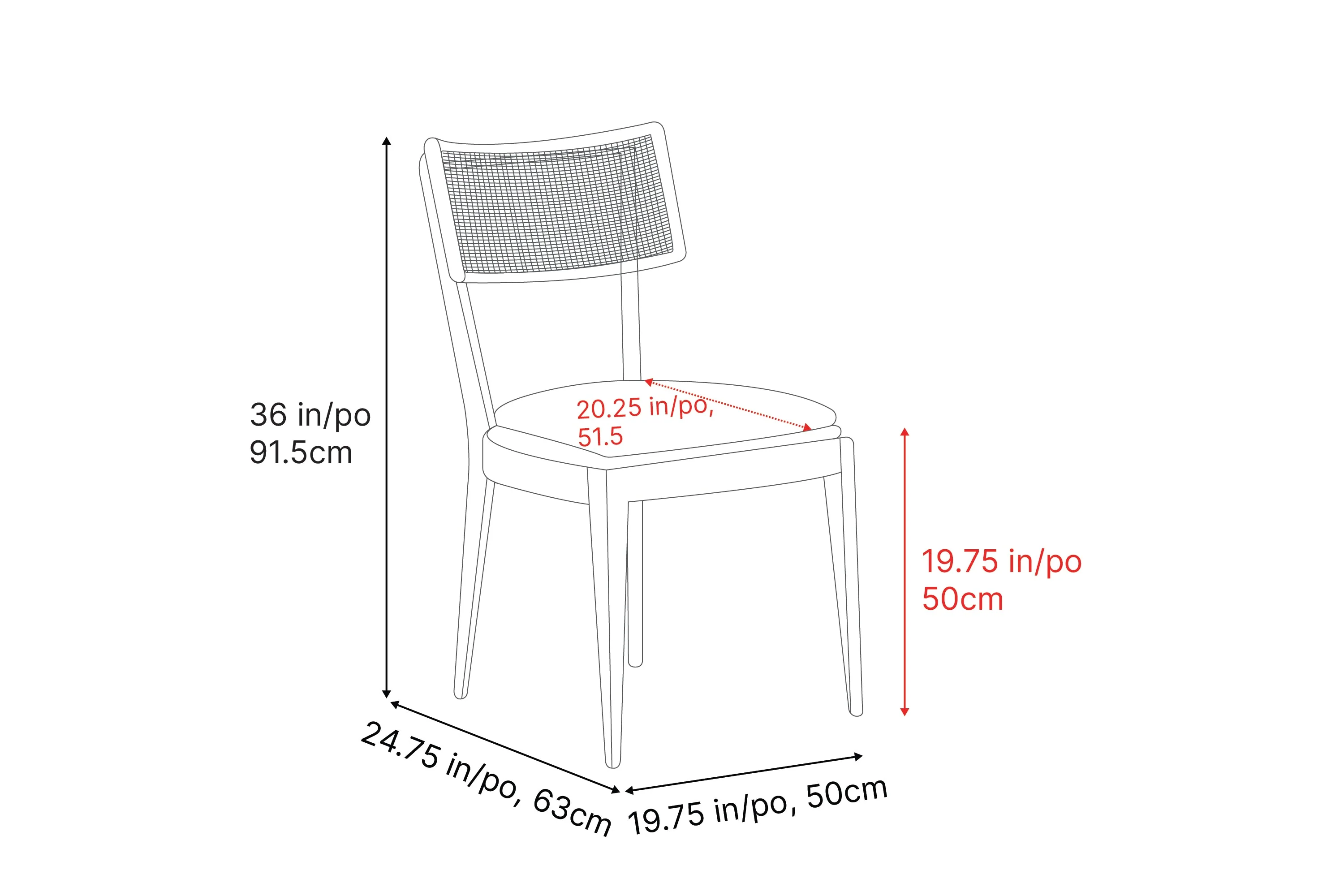 Harper Woven Cane Dining Chair (Set of 2) - Image 3