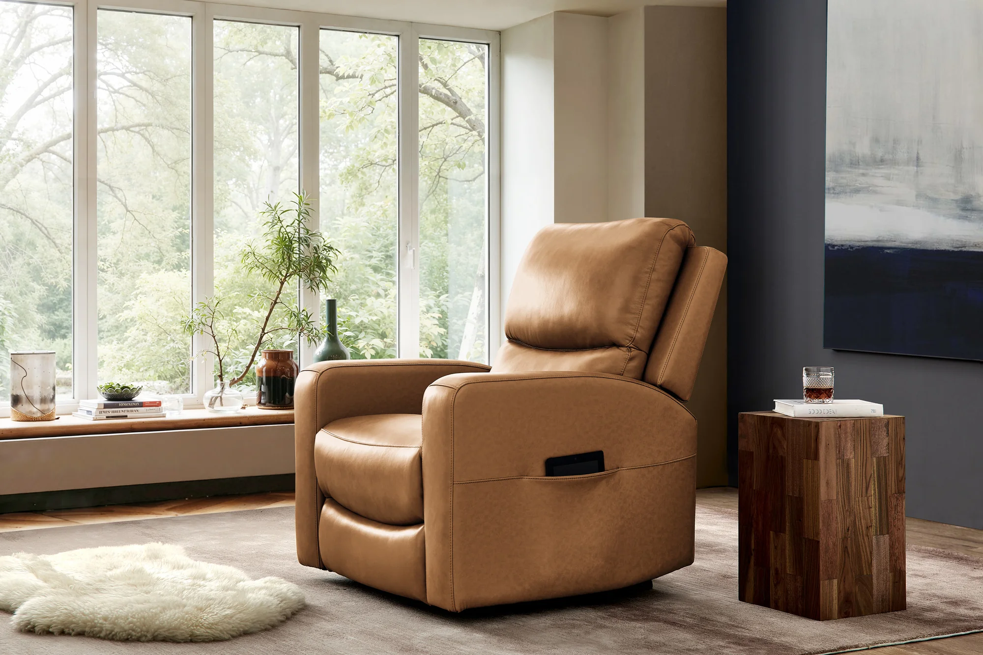 Hector Leather Power Lift Recliner Chair with Heat & Massage - Image 23