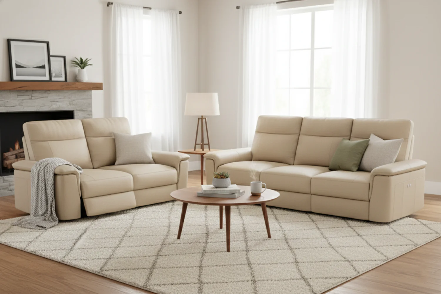 Heidi Leather Recliner Lounge - Image 2