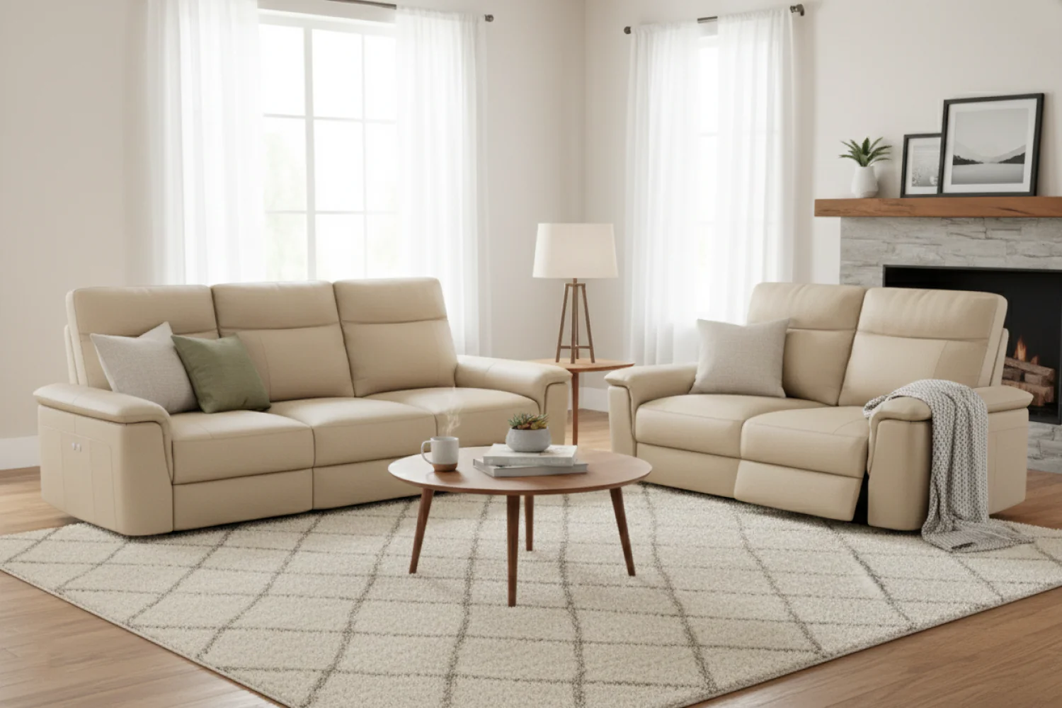 Heidi Leather Recliner Lounge - Image 9
