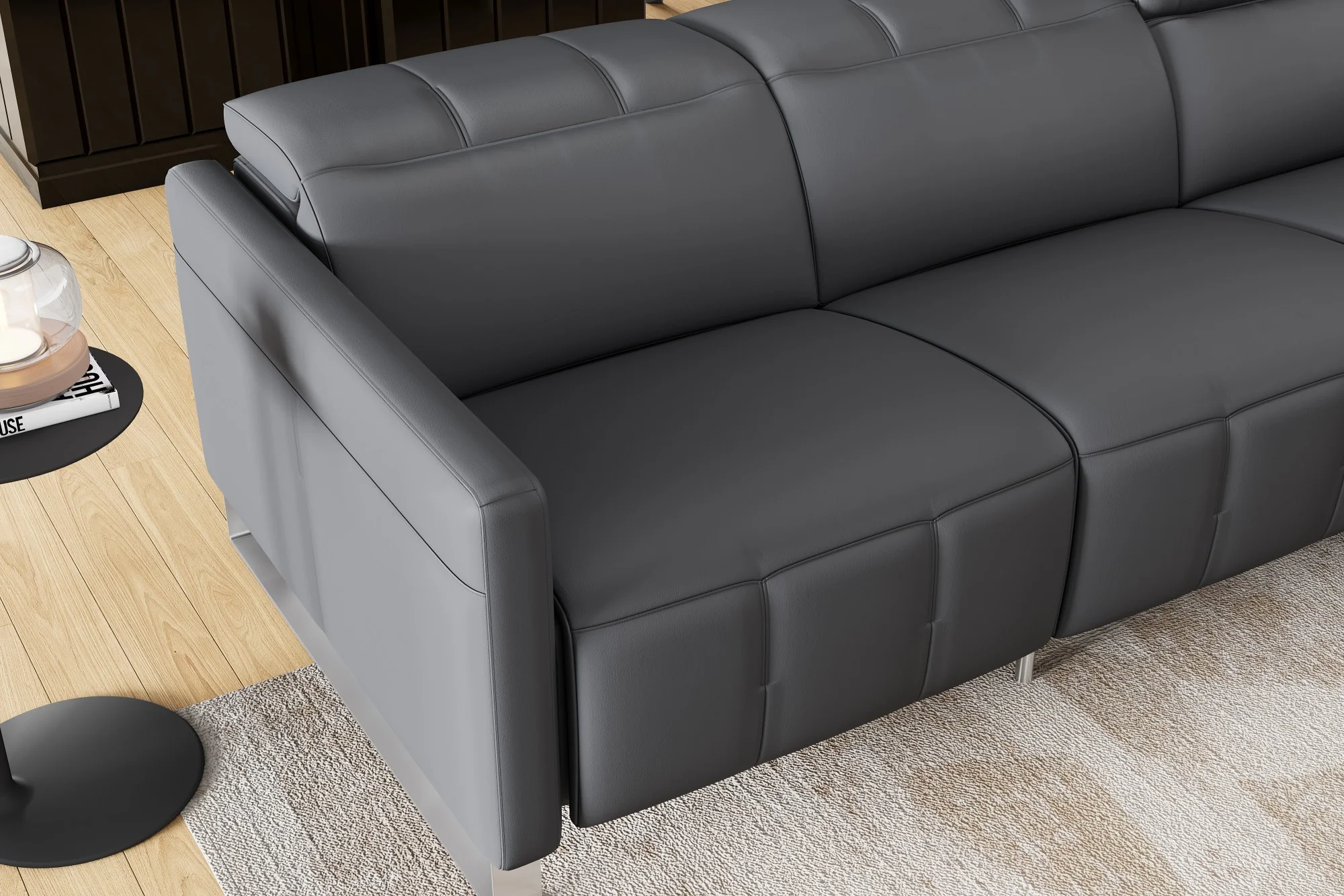 Isla Leather Recliner Lounge - Image 7