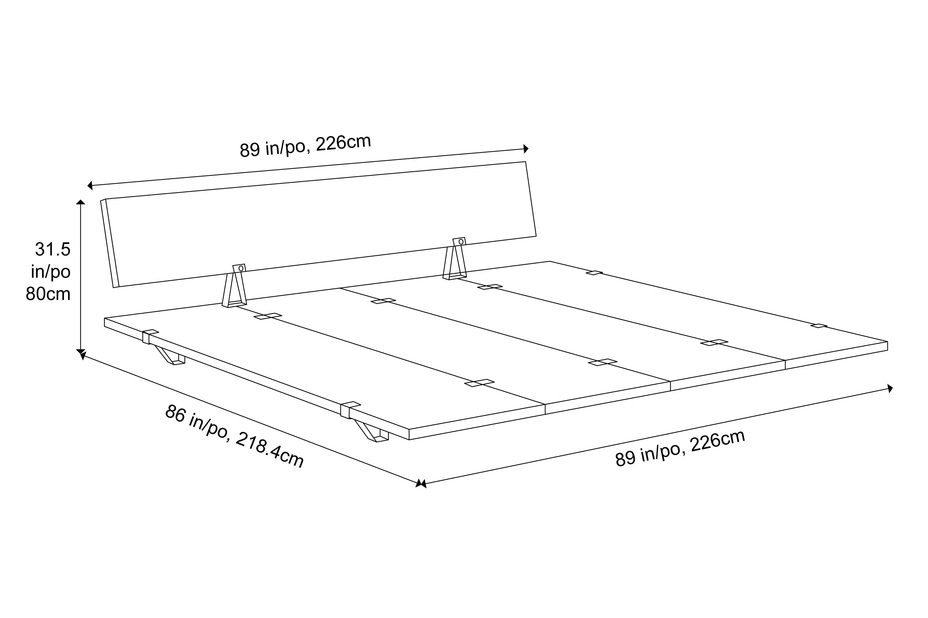 Jade Wood Bed Frame - Image 3