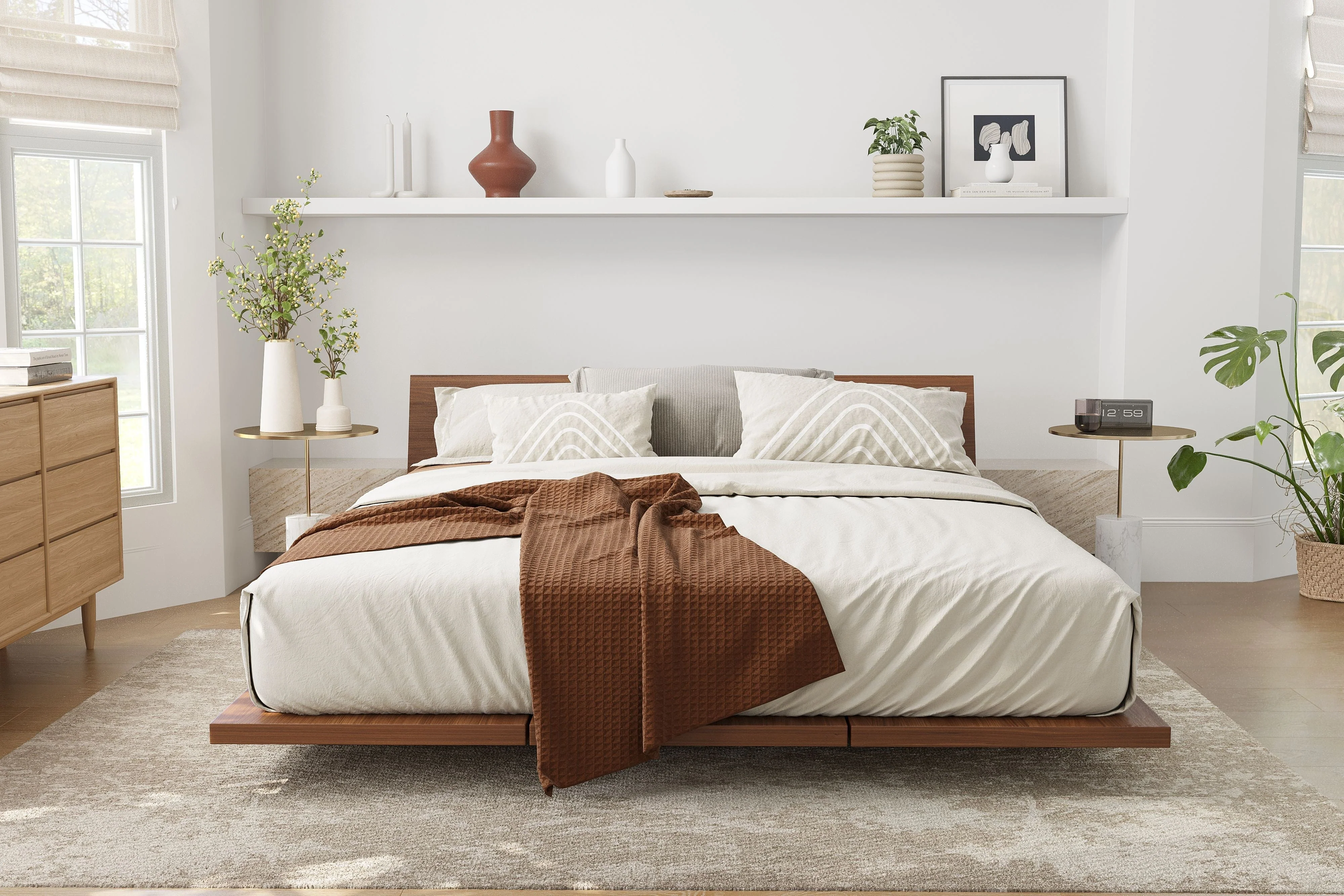 Jade Wood Bed Frame - Image 4