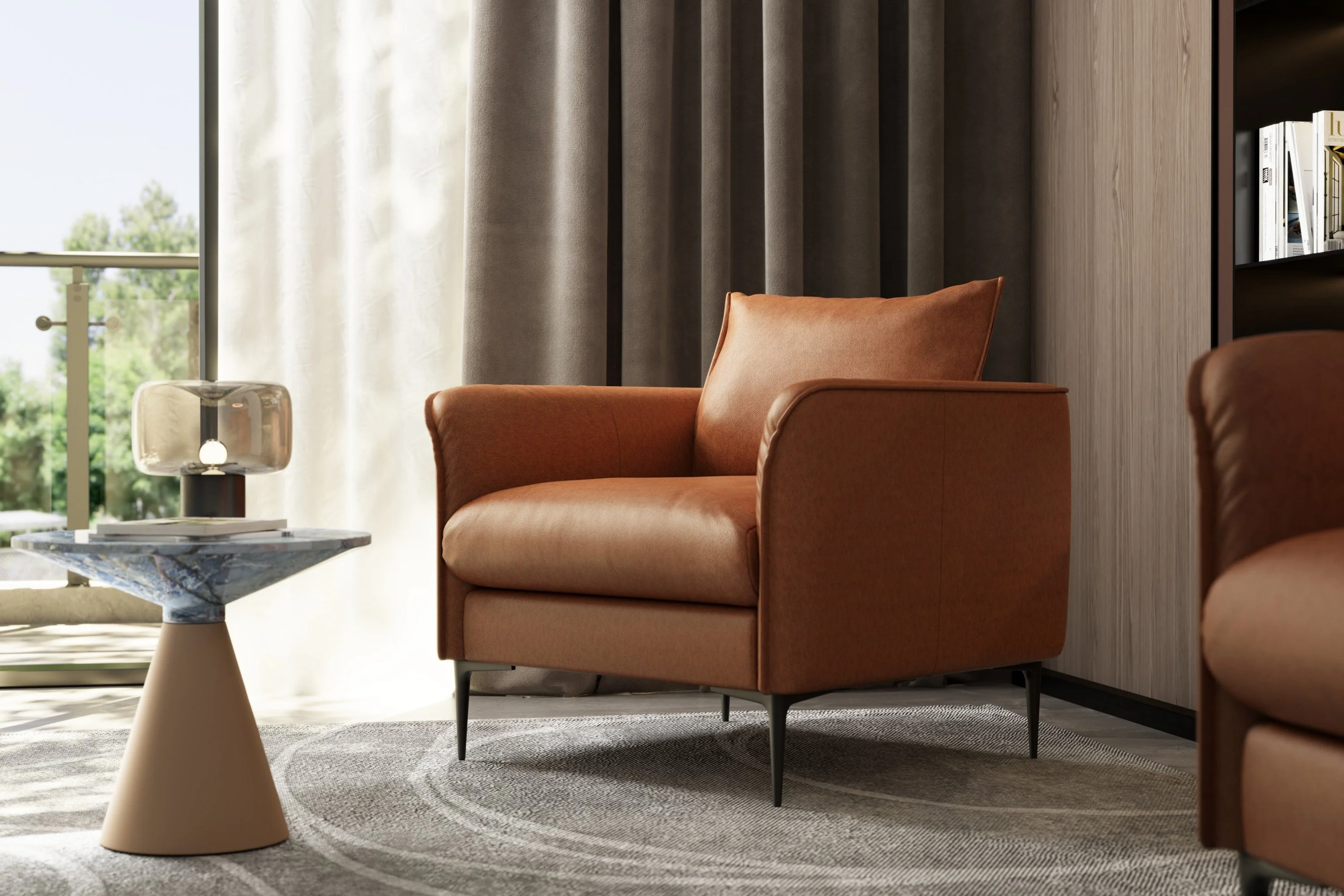Jasper Leather Accent Chair - Image 4