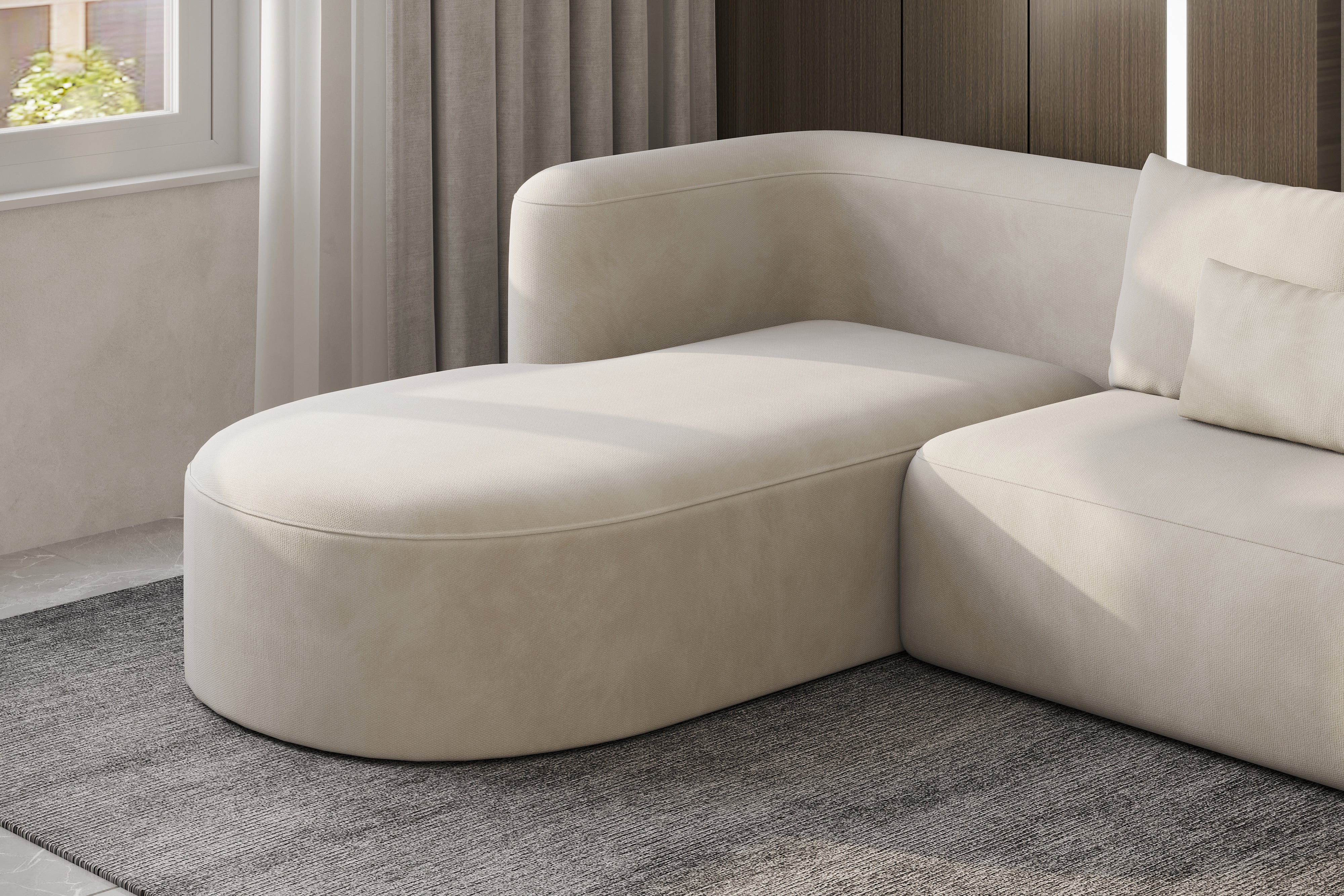 Jordyn Velvet Fabric Sectional Lounge - Image 12