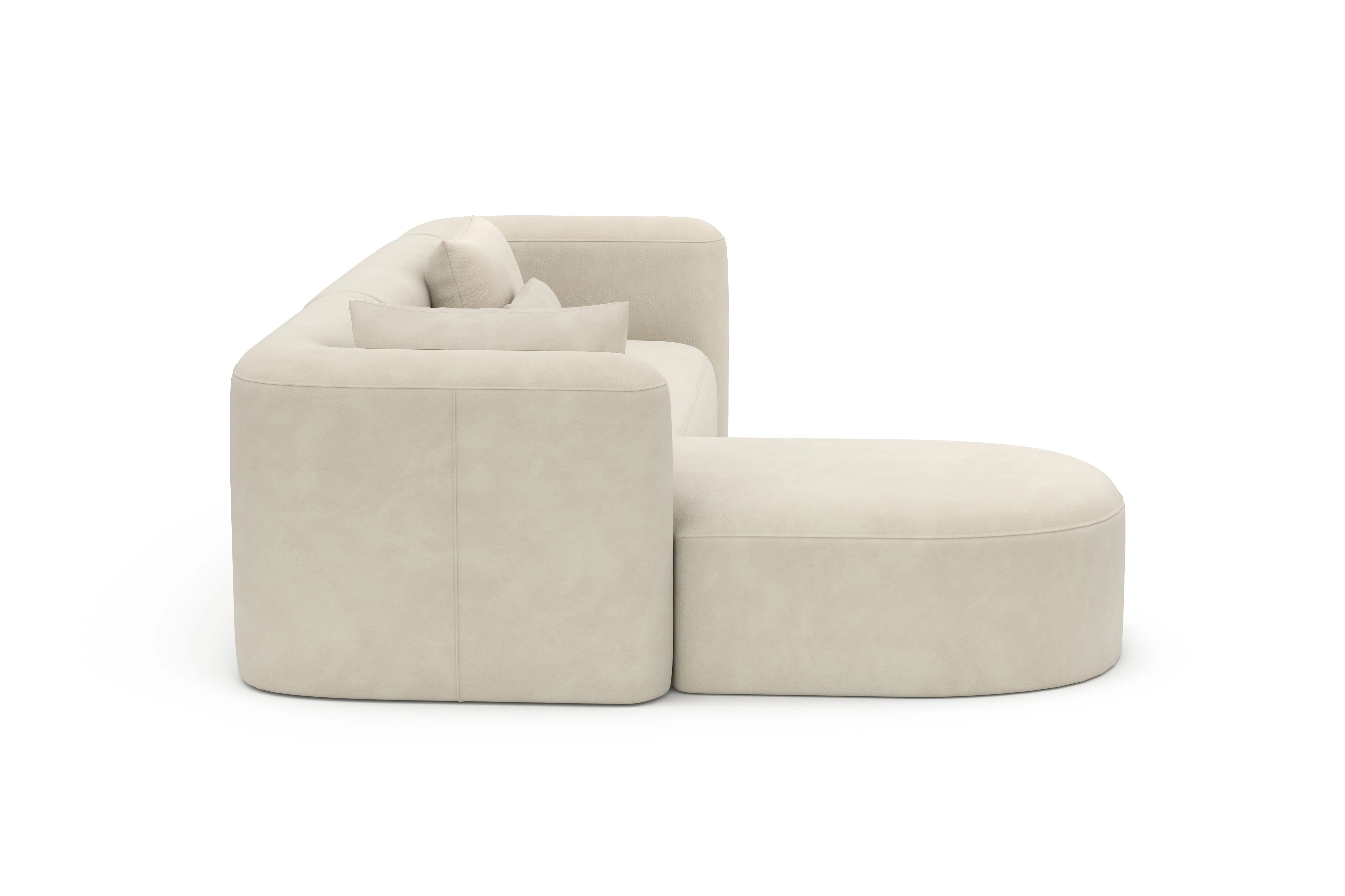 Jordyn Velvet Fabric Sectional Lounge - Image 14