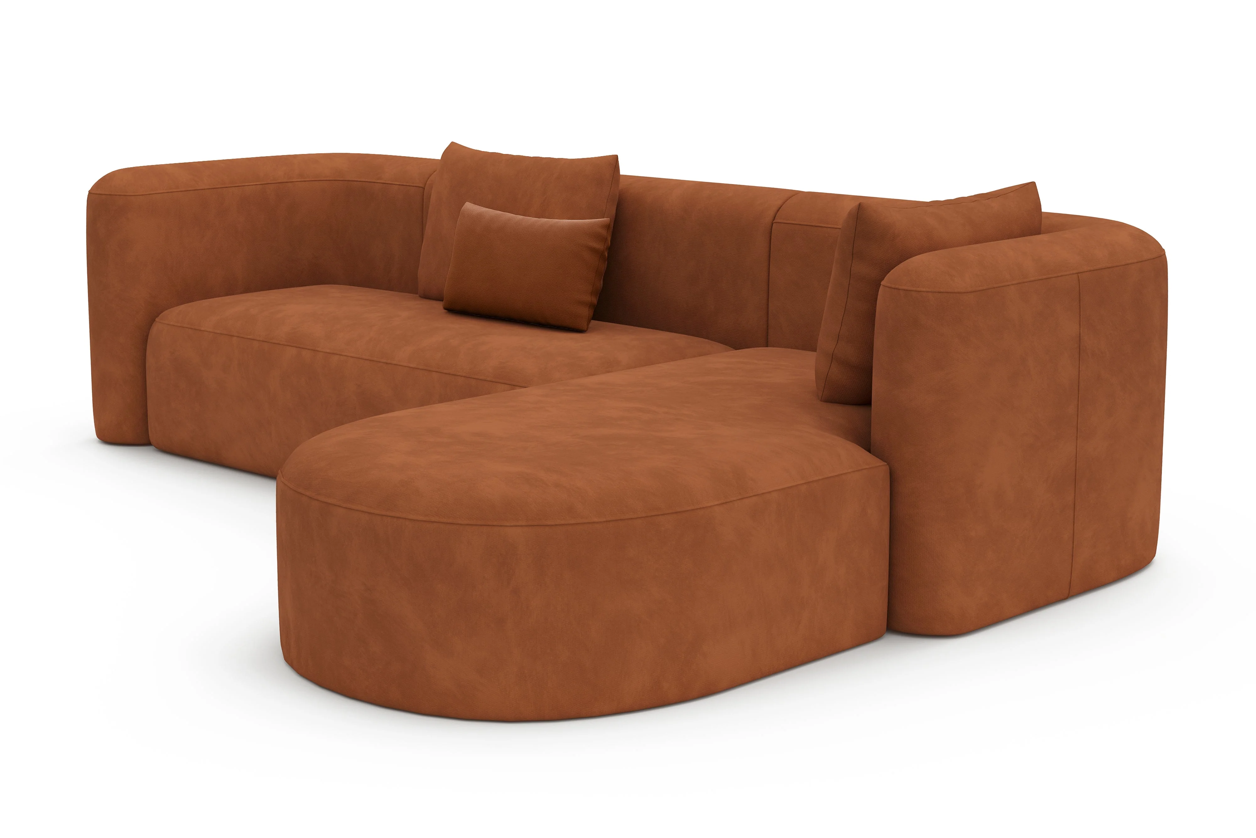 Jordyn Velvet Fabric Sectional Lounge - Image 16