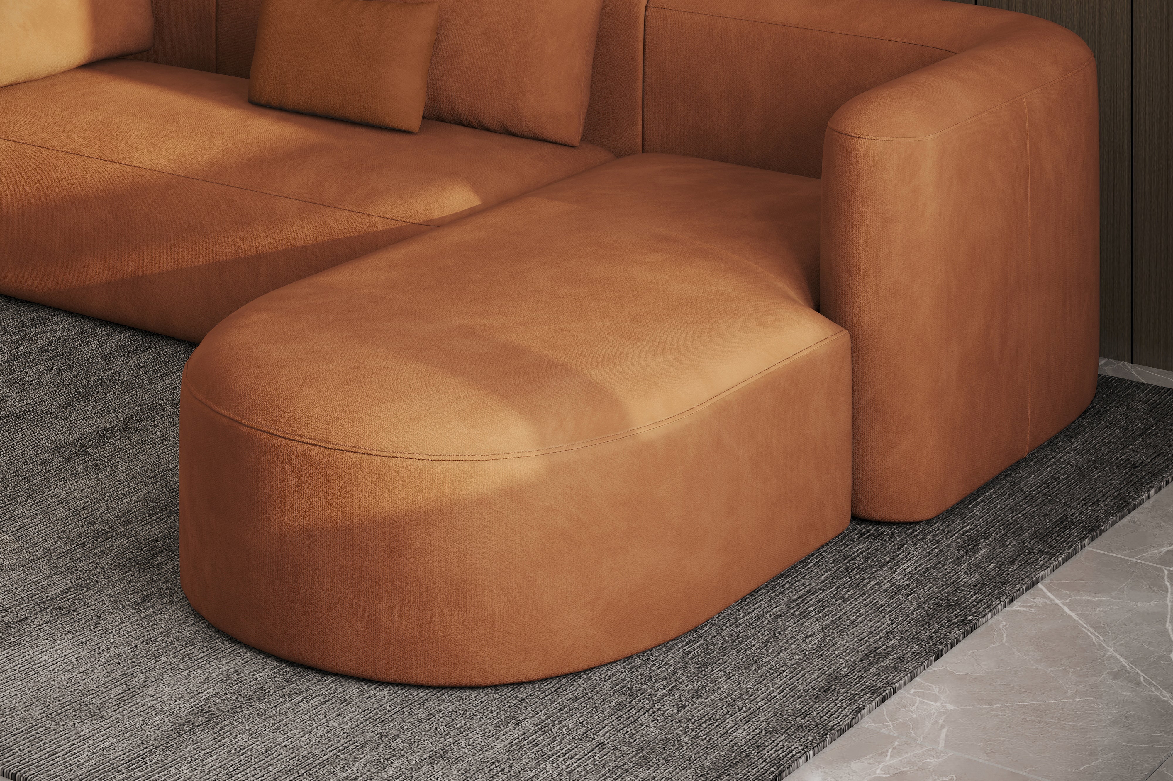 Jordyn Velvet Fabric Sectional Lounge - Image 20