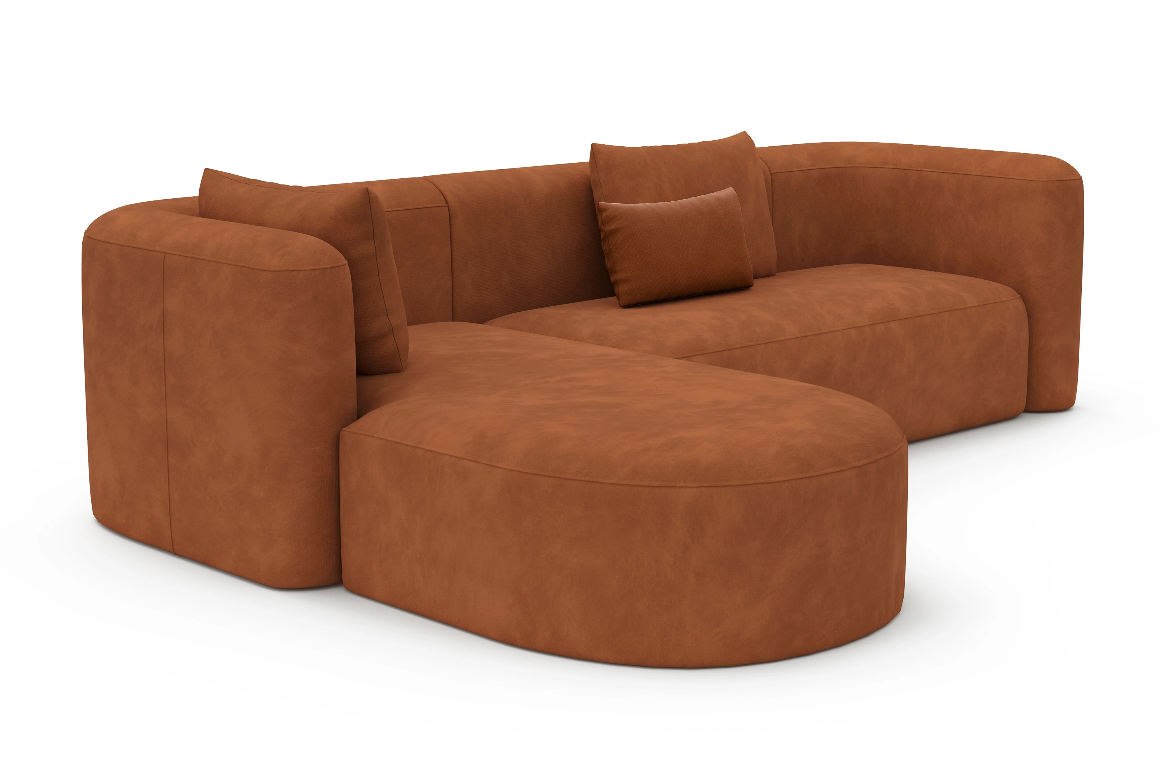 Jordyn Velvet Fabric Sectional Lounge - Image 25
