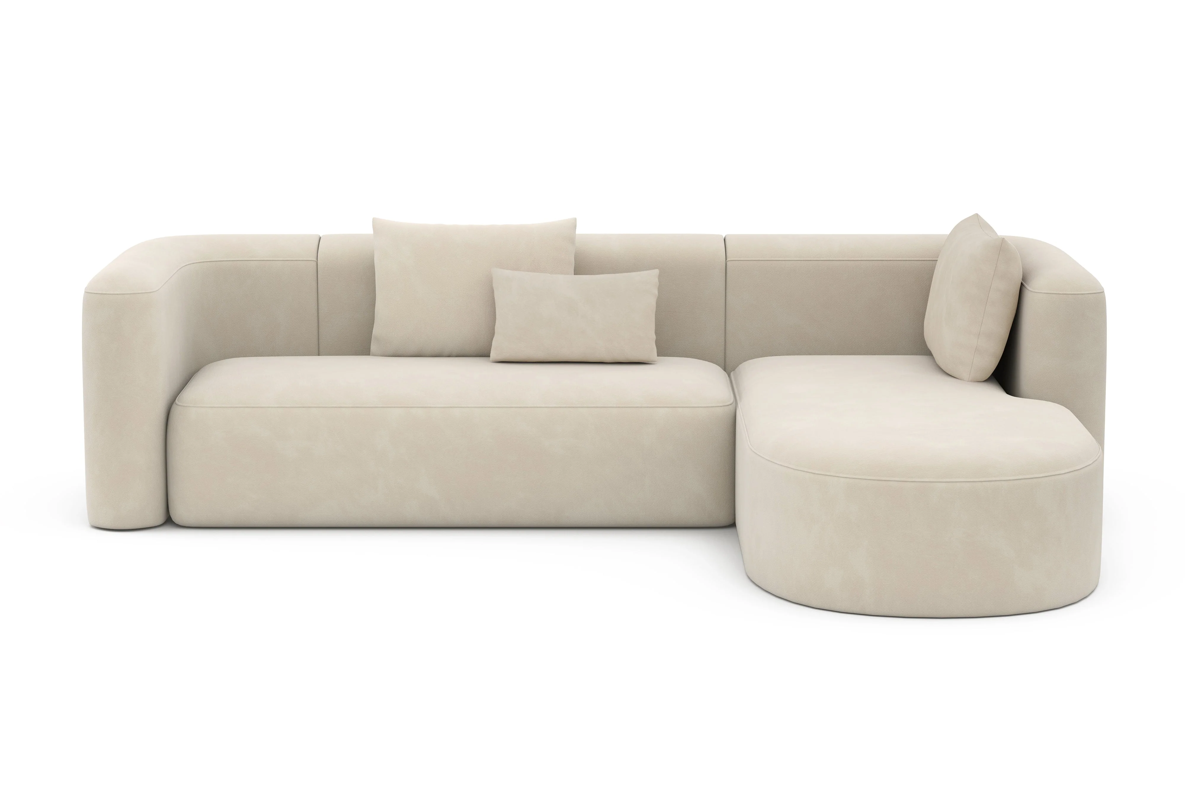 Jordyn Velvet Fabric Sectional Lounge - Image 5