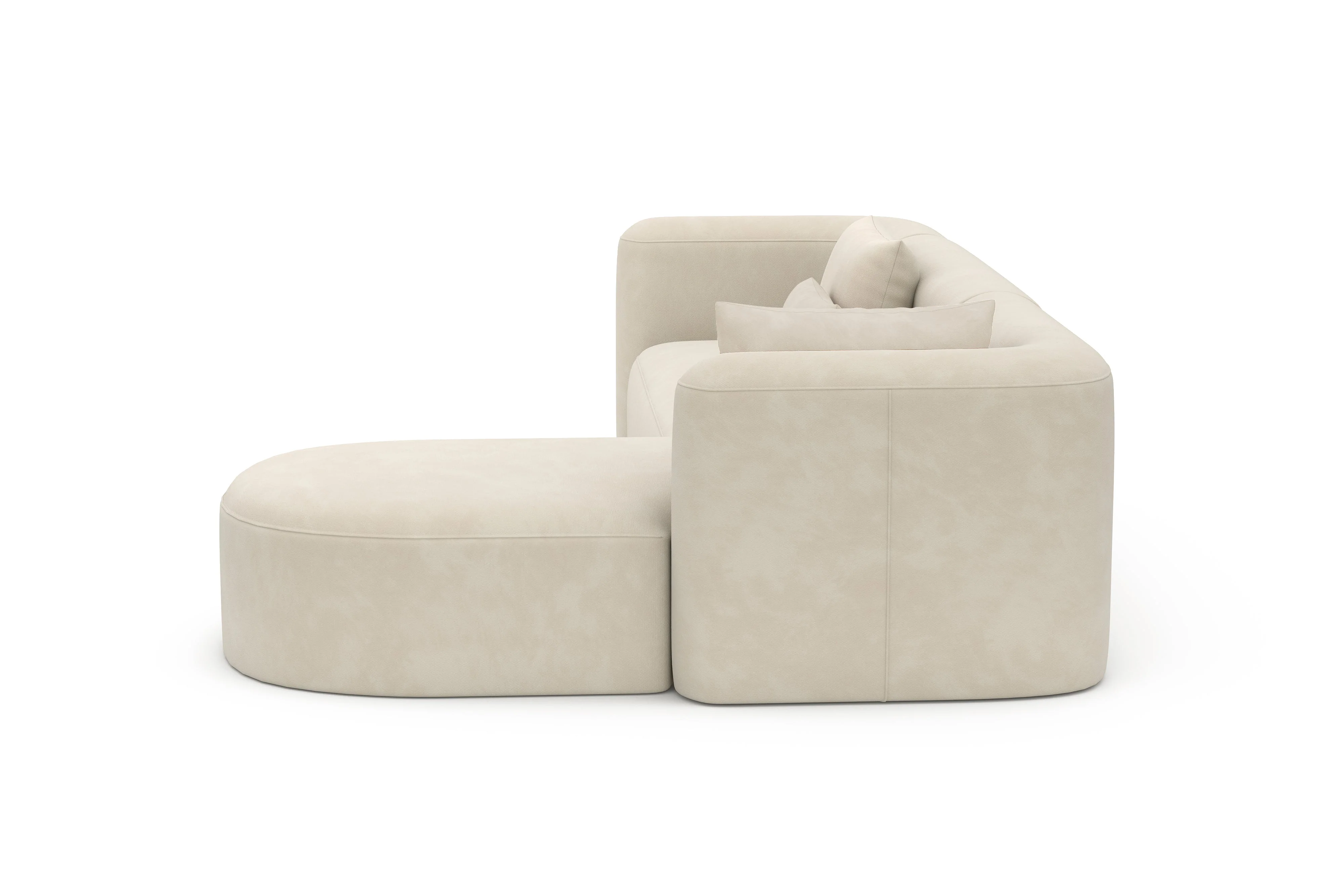 Jordyn Velvet Fabric Sectional Lounge - Image 6