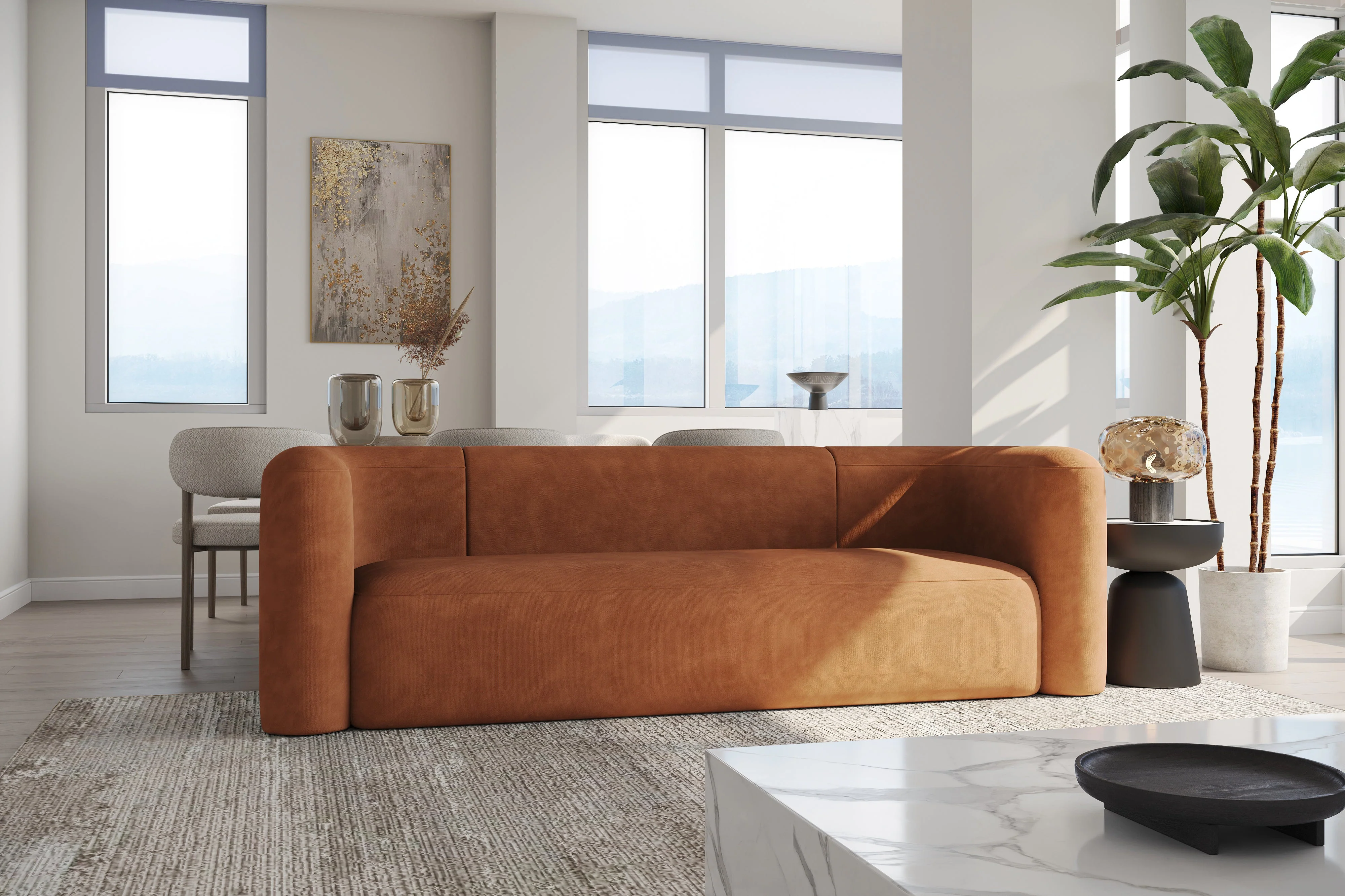 Jordyn Velvet Fabric Lounge - Image 2