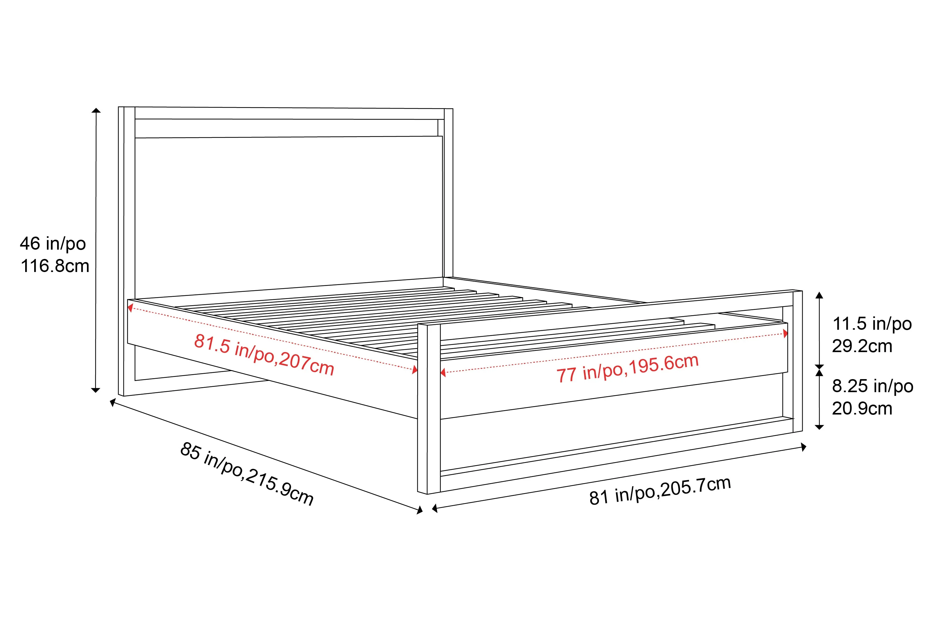 Leah Wood Bed Frame - Image 11