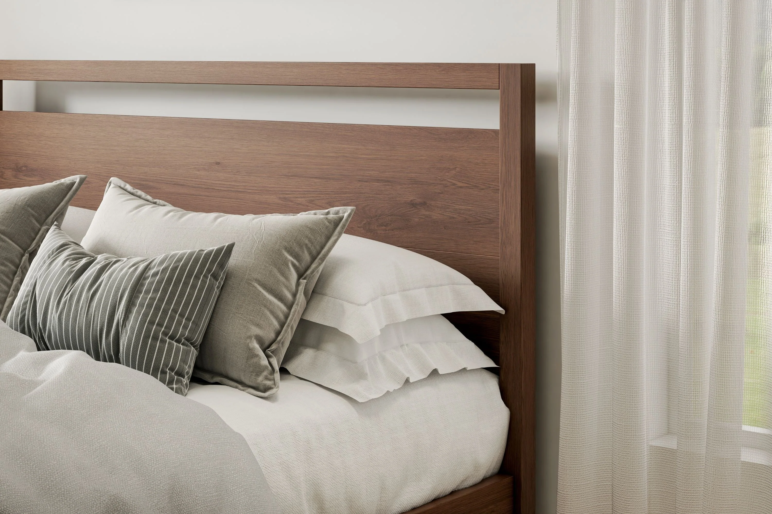 Leah Wood Bed Frame - Image 5
