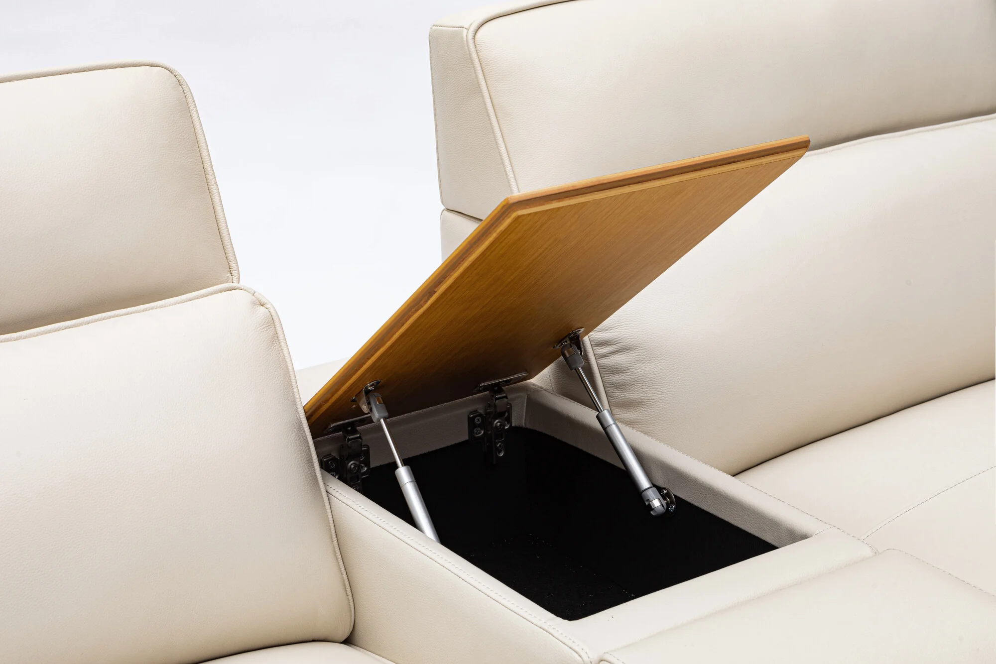Lesley Leather Dual Recliner Lounge with Console - Image 12
