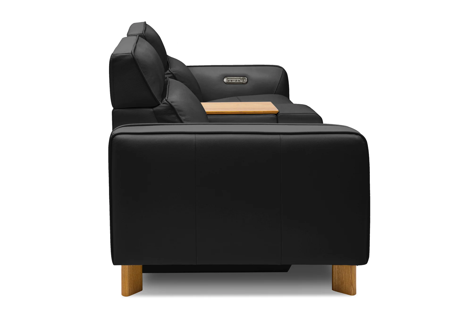 Lesley Leather Dual Recliner Lounge with Console - Image 25