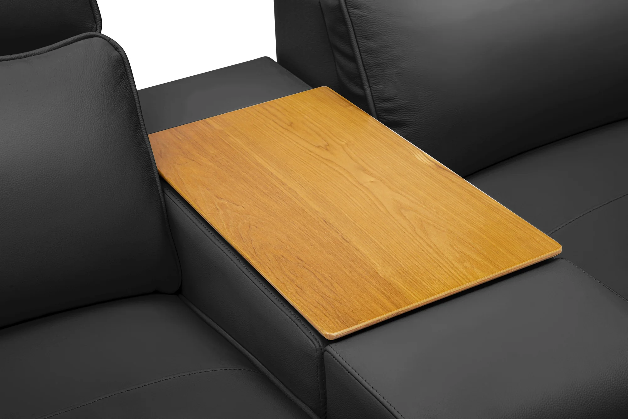 Lesley Leather Dual Recliner Lounge with Console - Image 27