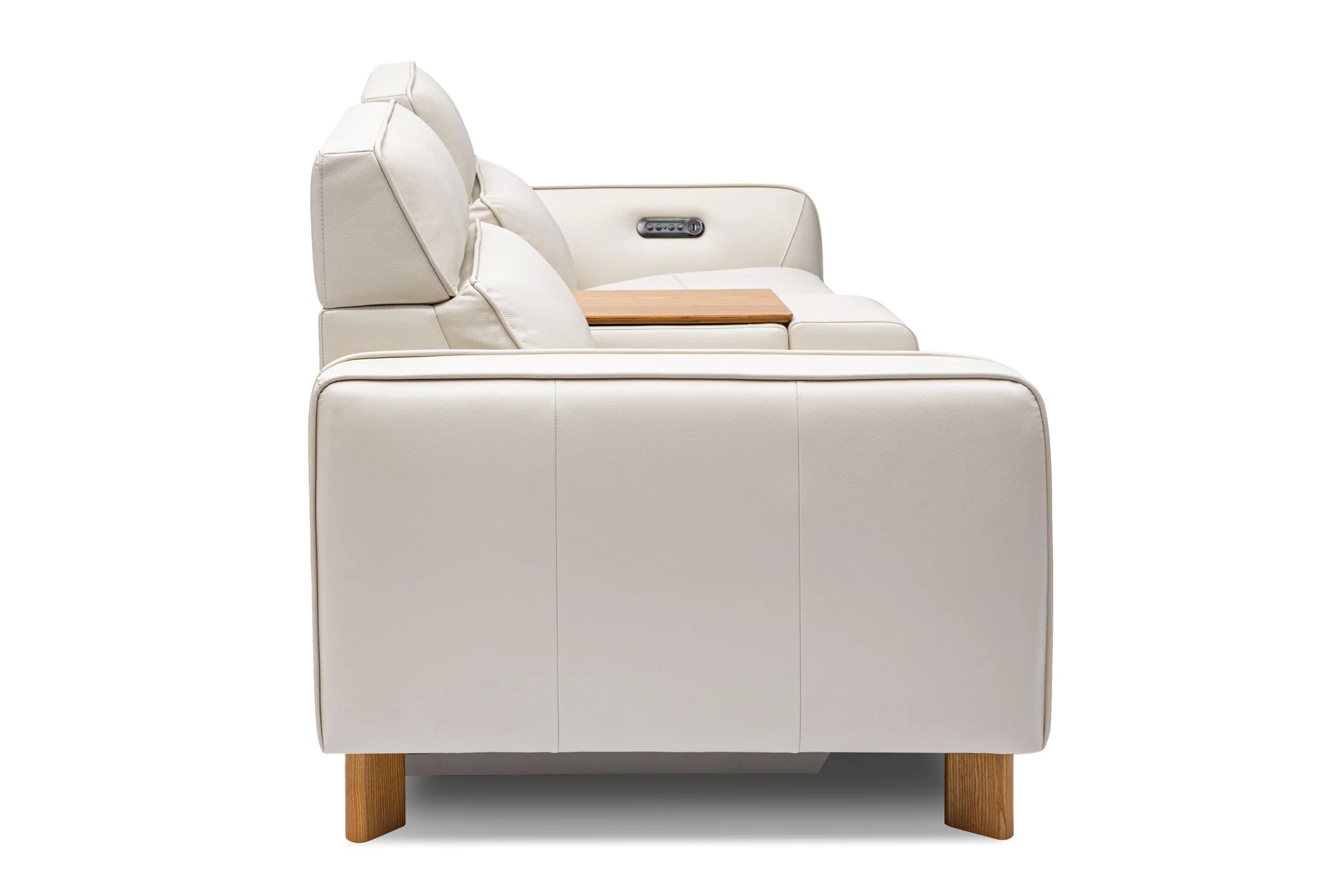 Lesley Leather Dual Recliner Lounge with Console - Image 8