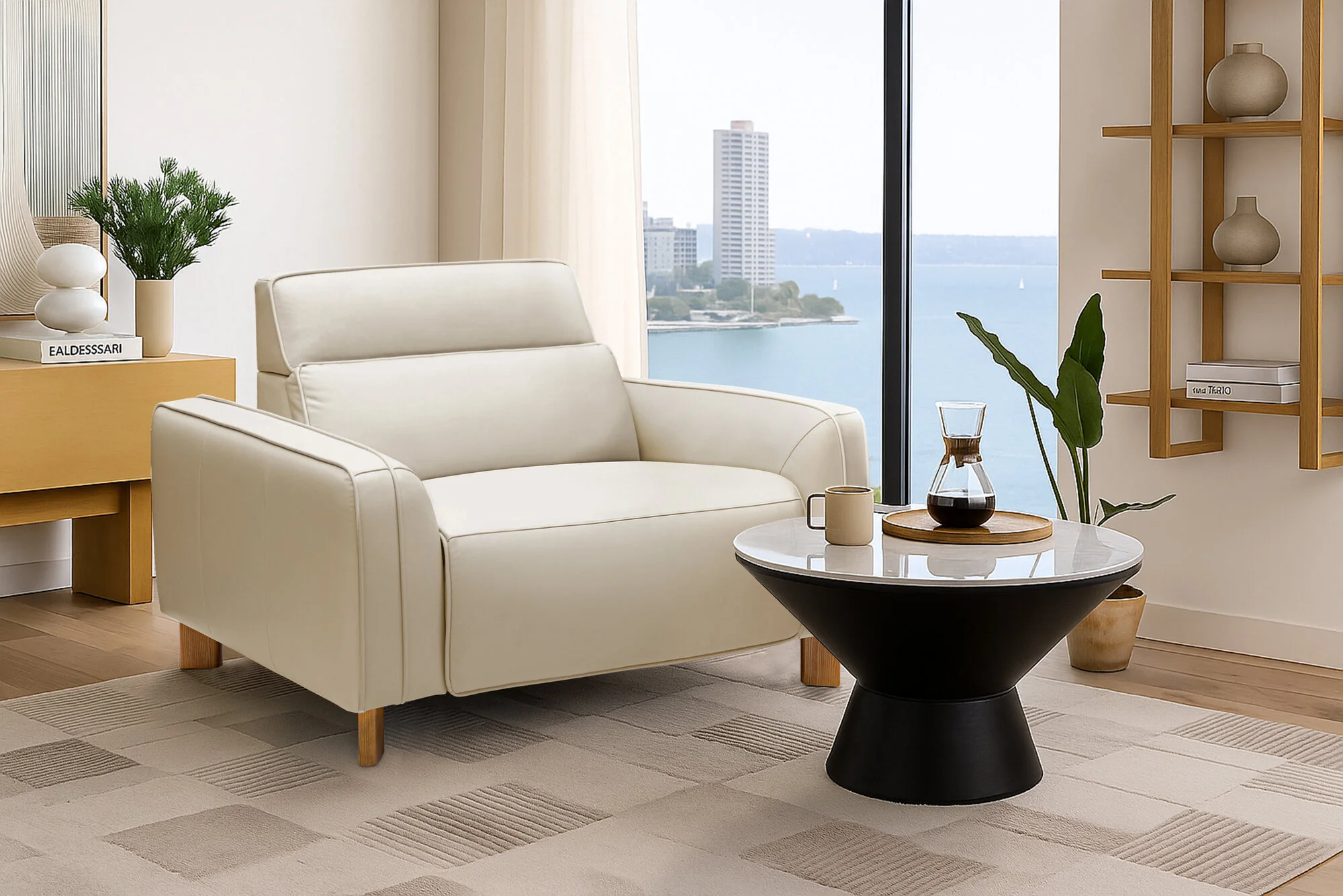 Lesley Leather Recliner Chair - Image 2