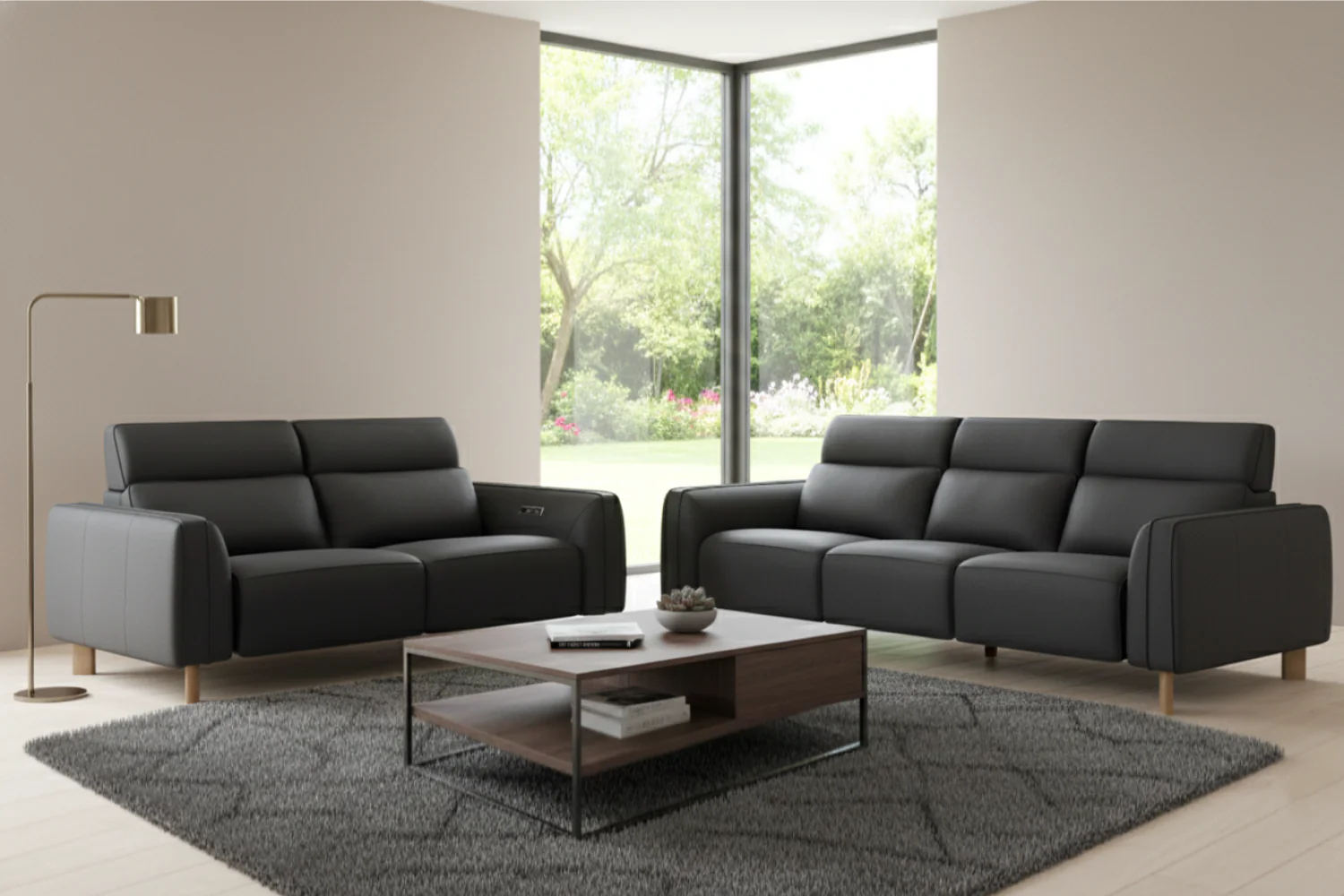 Lesley Leather Recliner Lounge - Image 14