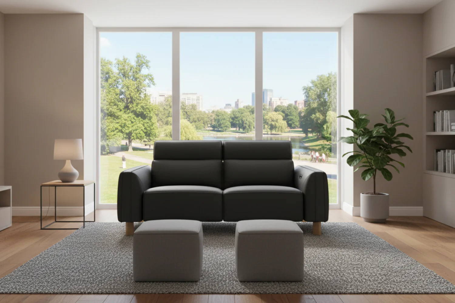 Lesley Leather Recliner Lounge - Image 16