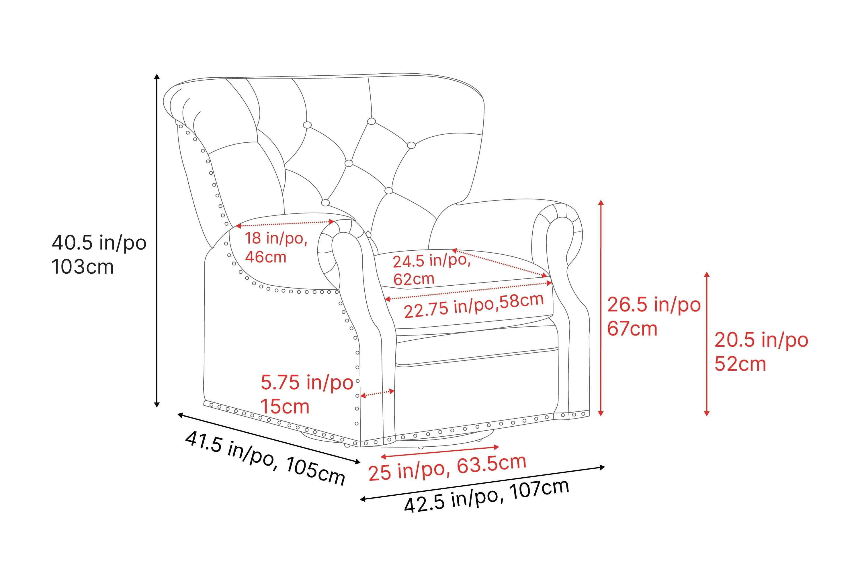 Liam Leather Recliner Seat - Image 3