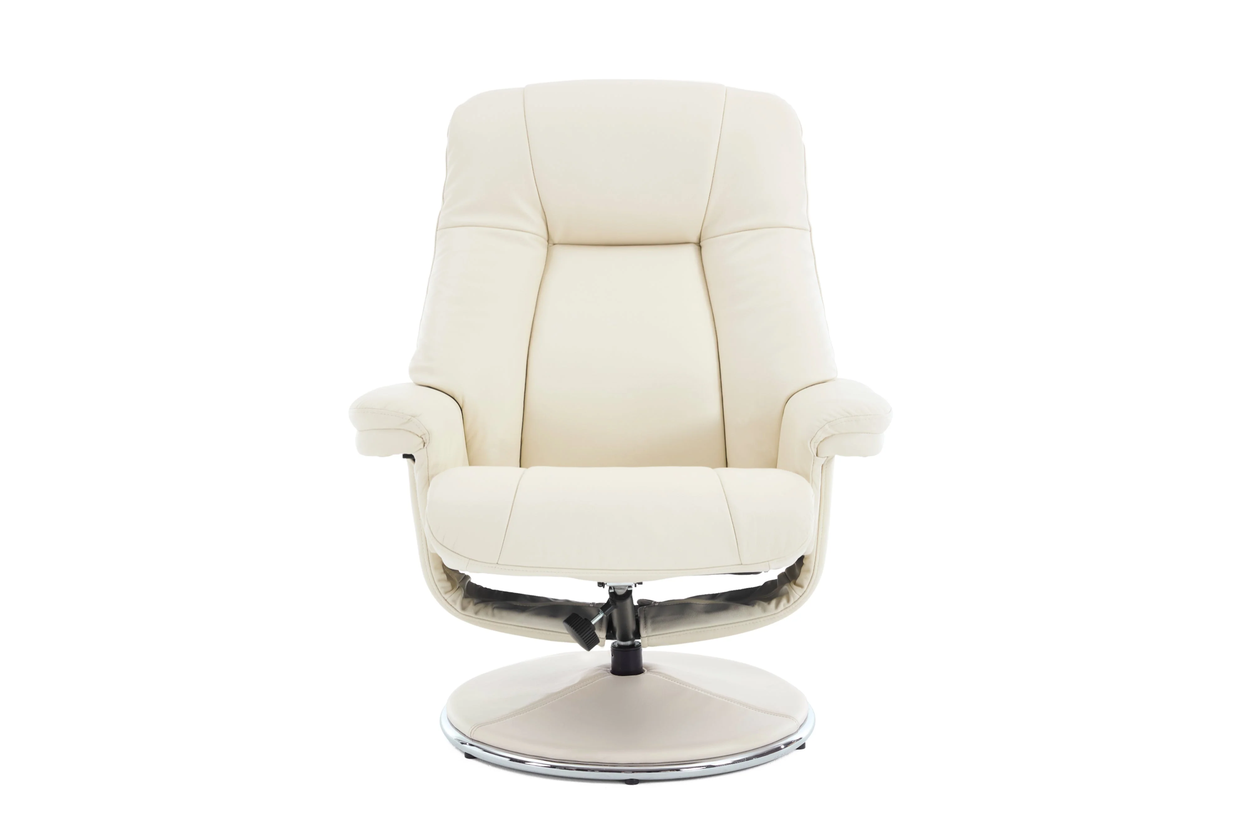 Lucinda Leather Swivel Recliner Chair with Ottoman - Image 5