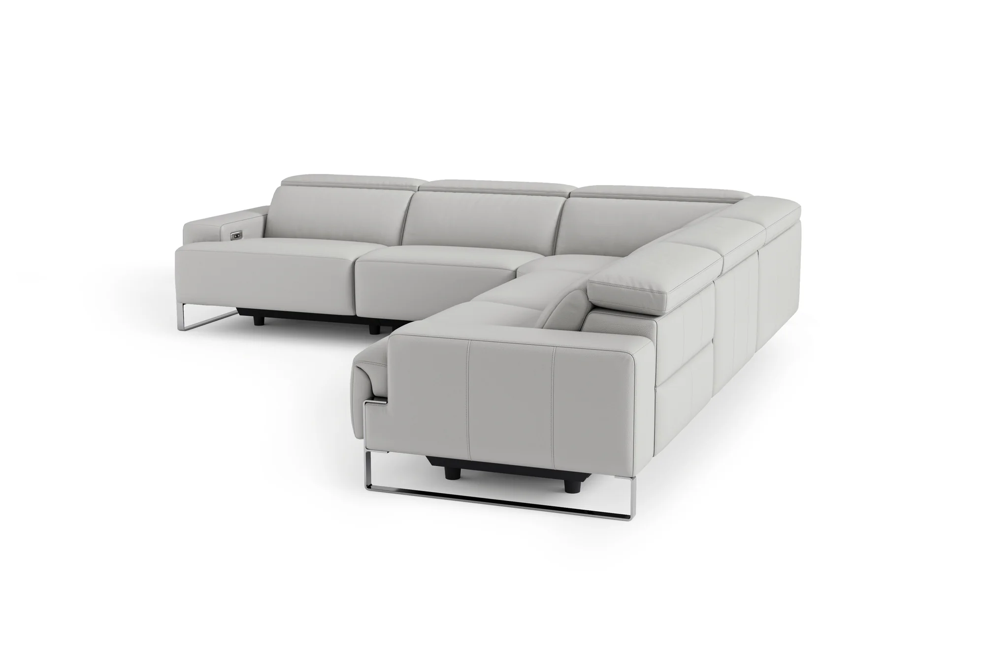 Melania Leather Reclining Corner Sectional Lounge - Image 11