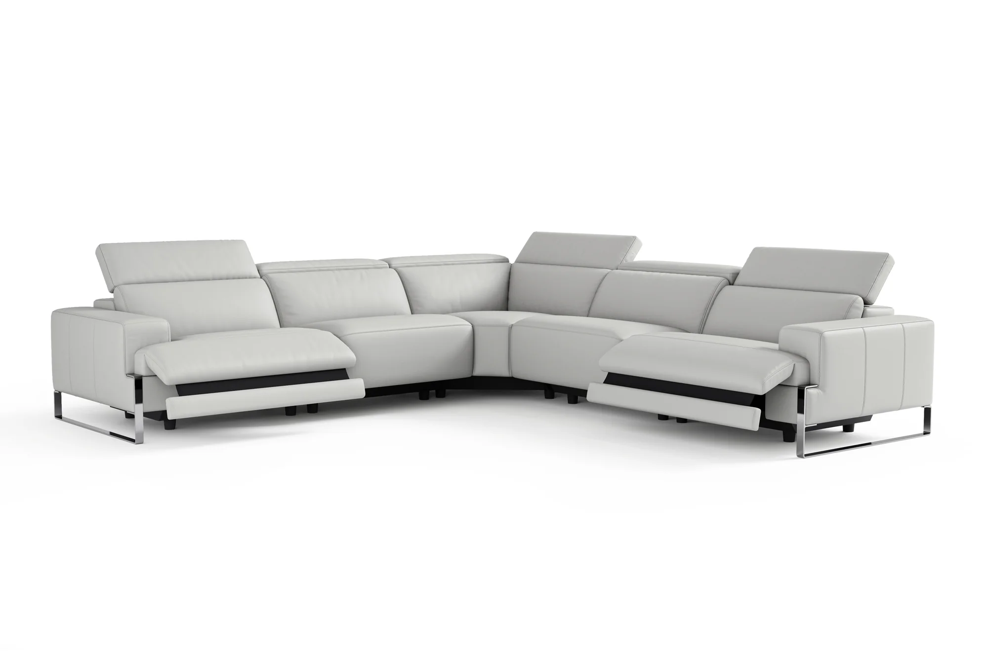 Melania Leather Reclining Corner Sectional Lounge - Image 8