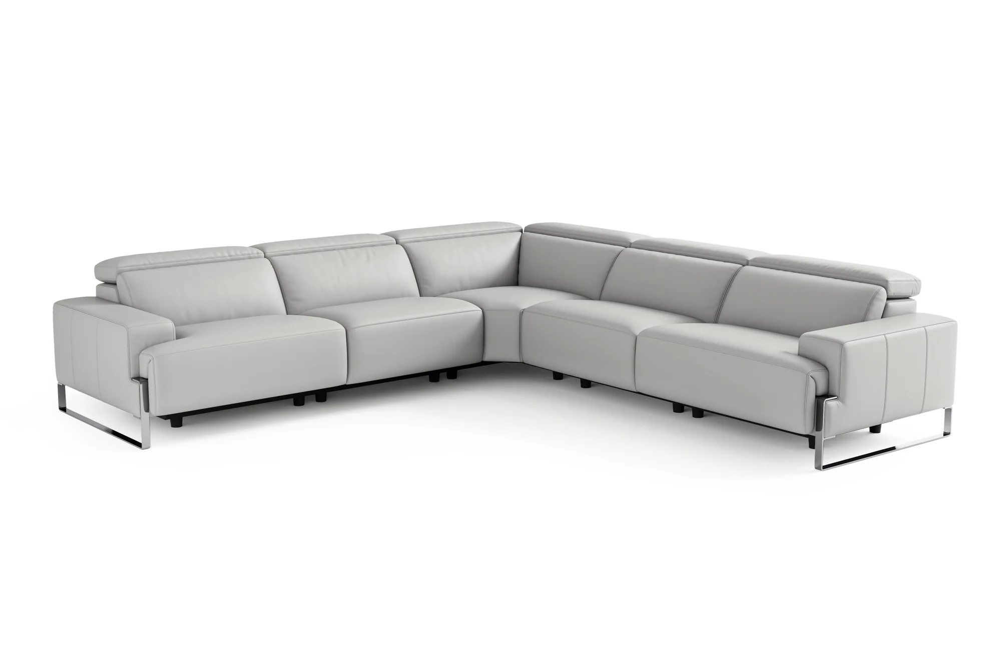Melania Leather Reclining Corner Sectional Lounge - Image 9
