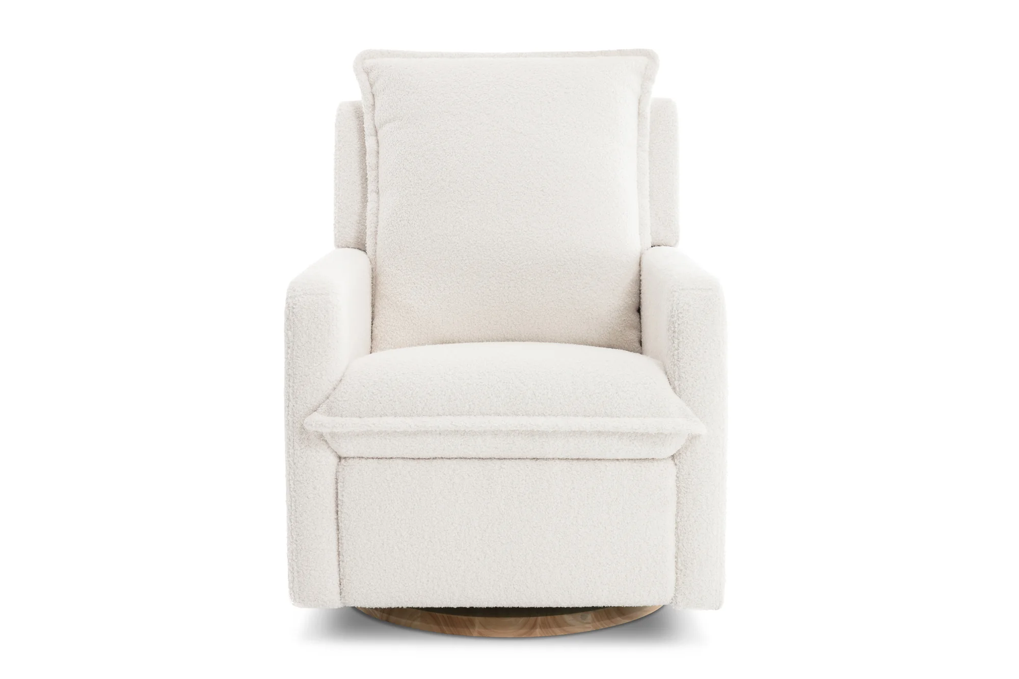 Milo Sheepskin-Finish Fabric Swivel Recliner Chair - Image 5