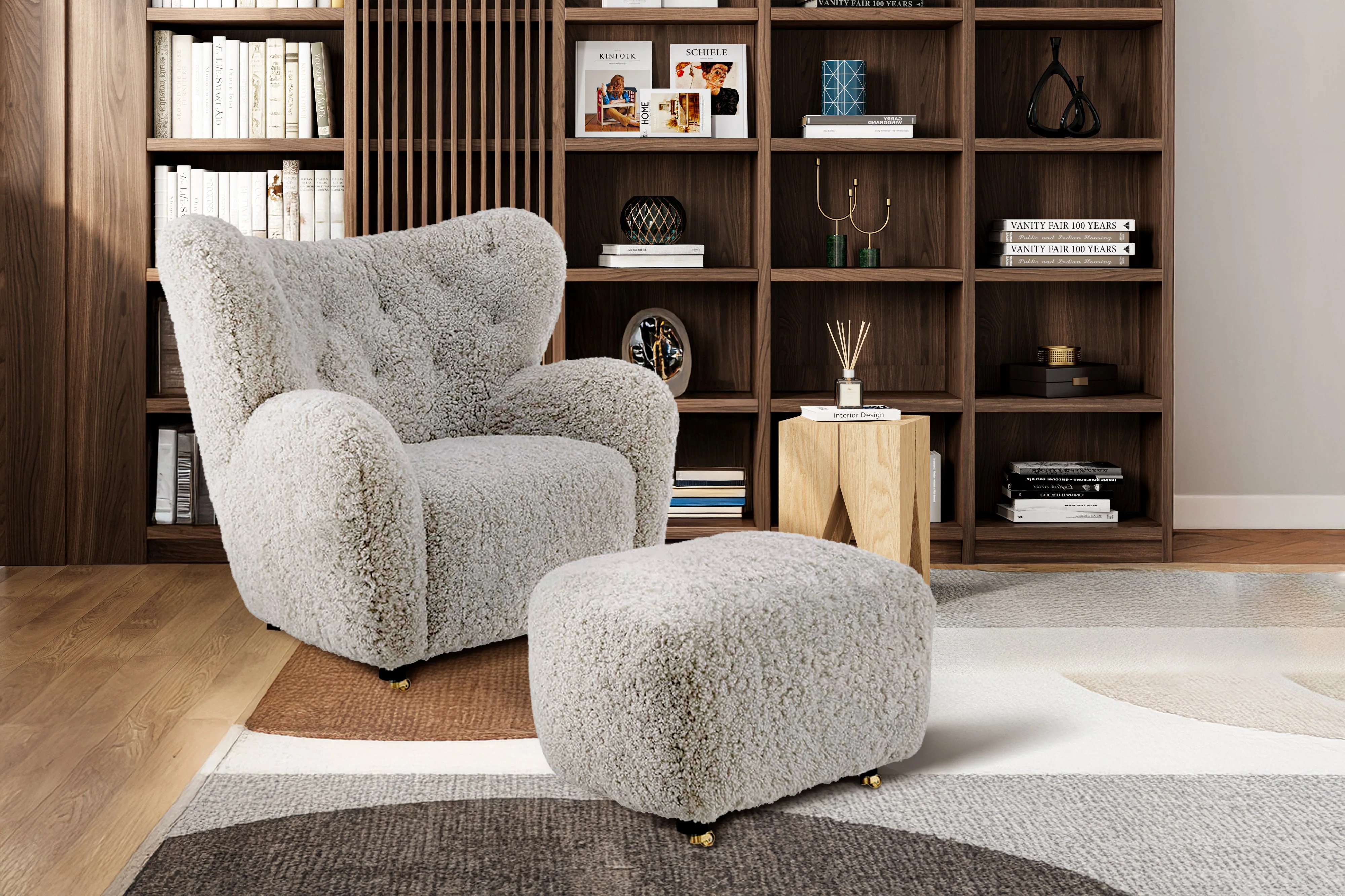 Misty Genuine Sheepskin Accent Chair - Image 13