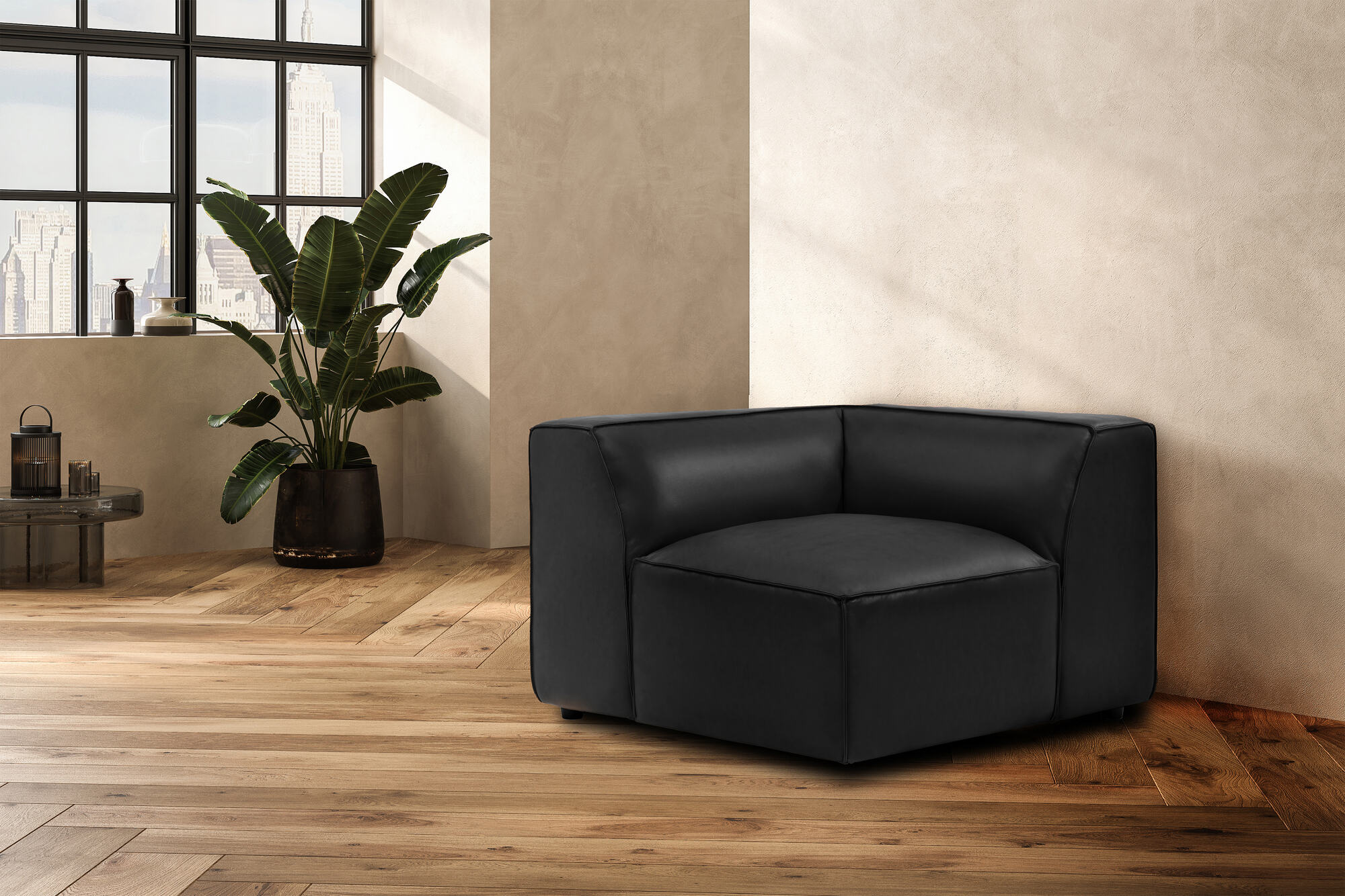 Nathan Leather Corner Lounge Module - Image 8