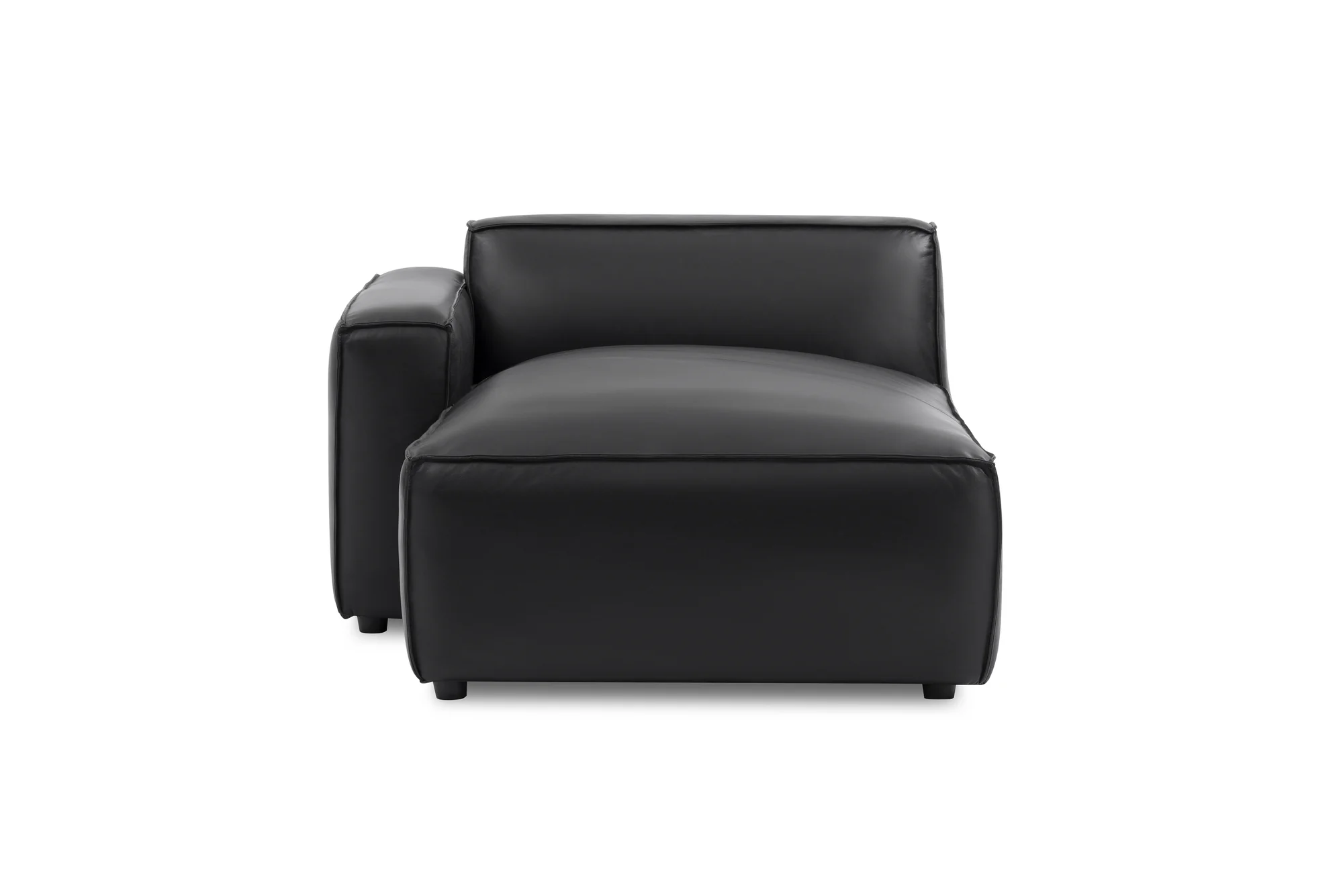 Nathan Leather Left Chaise Lounge Module - Image 11