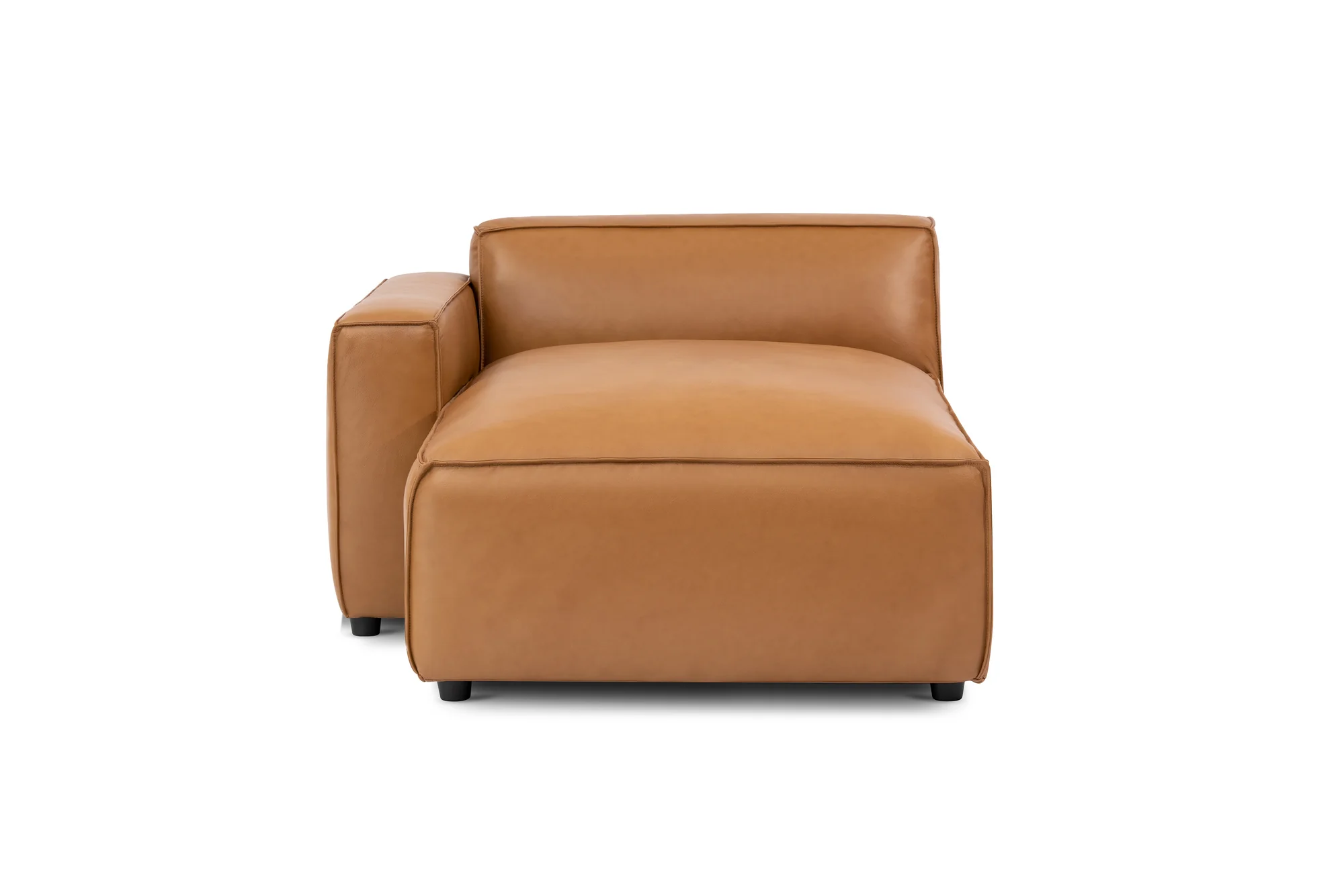Nathan Leather Left Chaise Lounge Module - Image 4