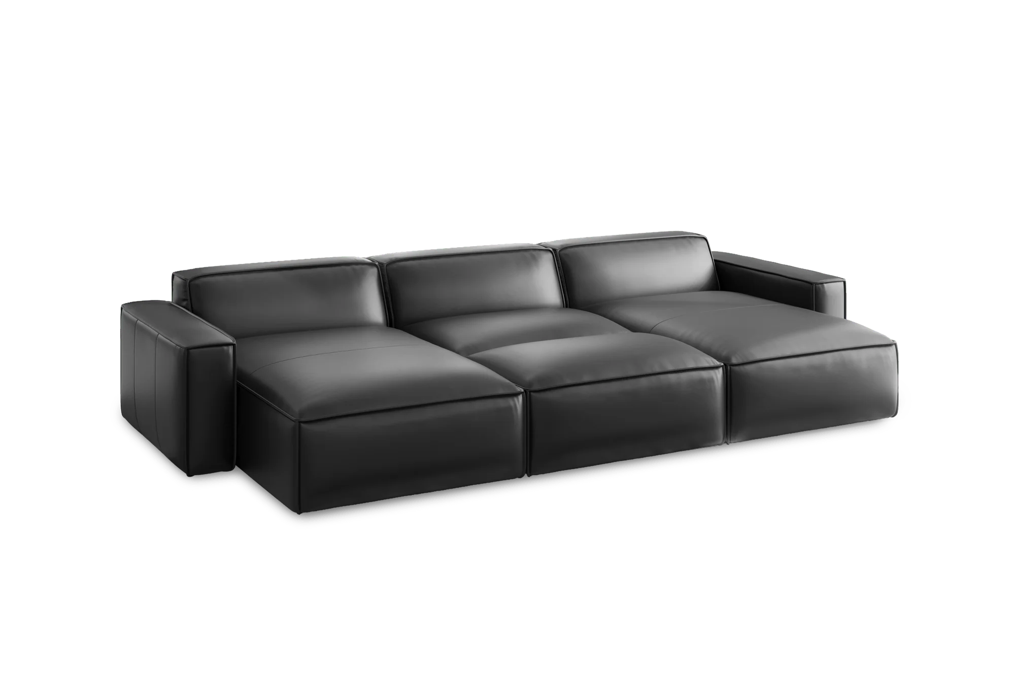 Nathan Leather Modular Bed Sectional Lounge - Image 5