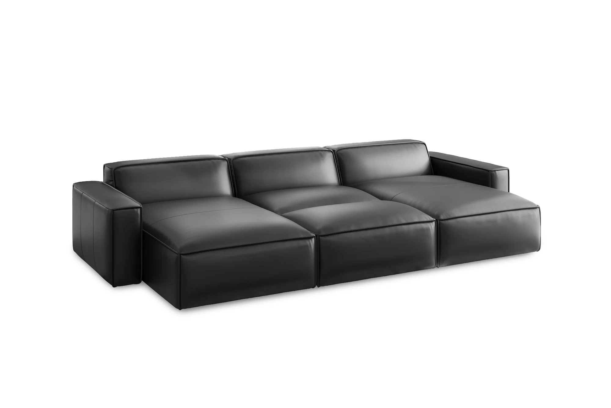 Nathan Leather Modular Bed Sectional Lounge - Image 7