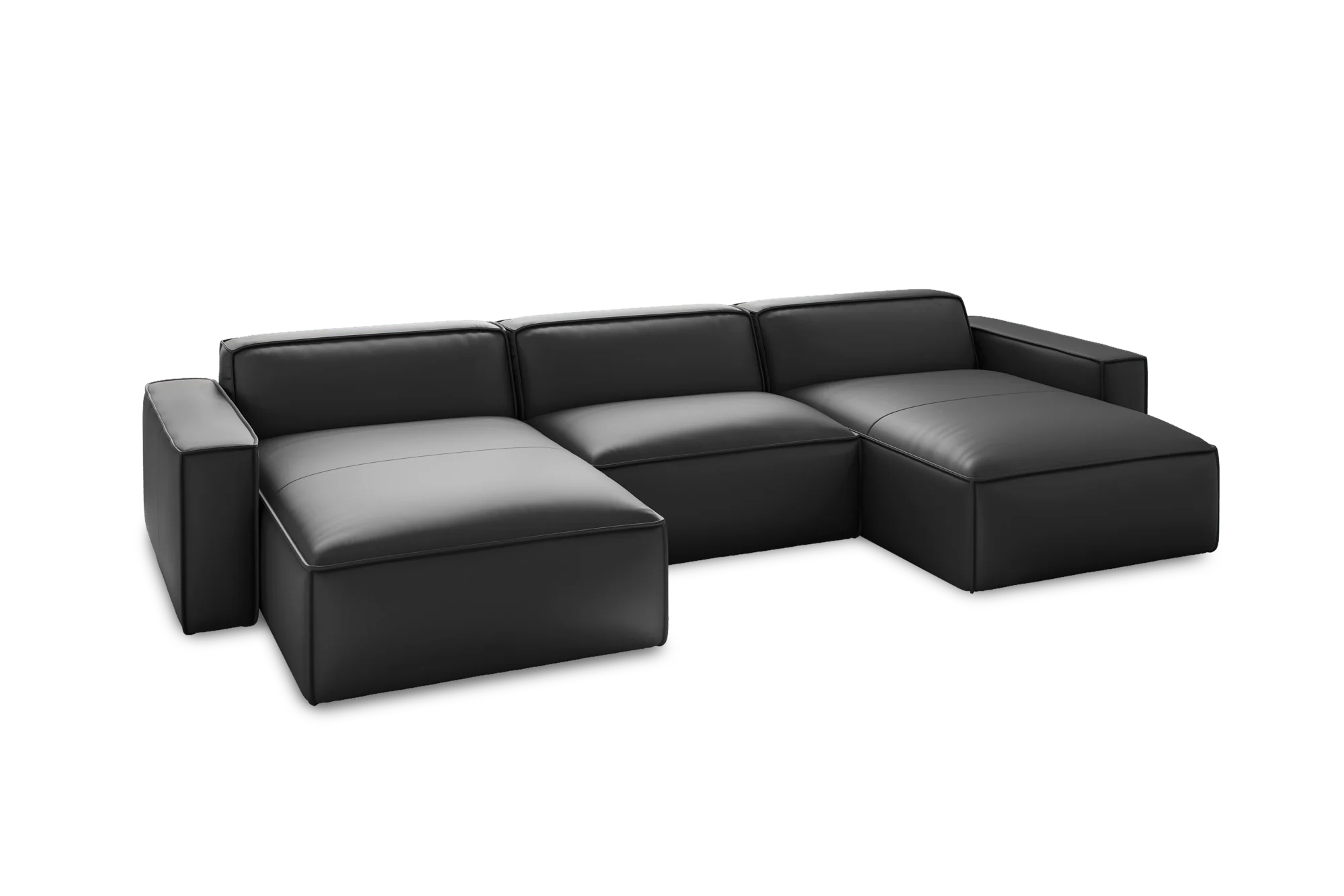 Nathan Leather Modular Sectional Lounge - Image 14